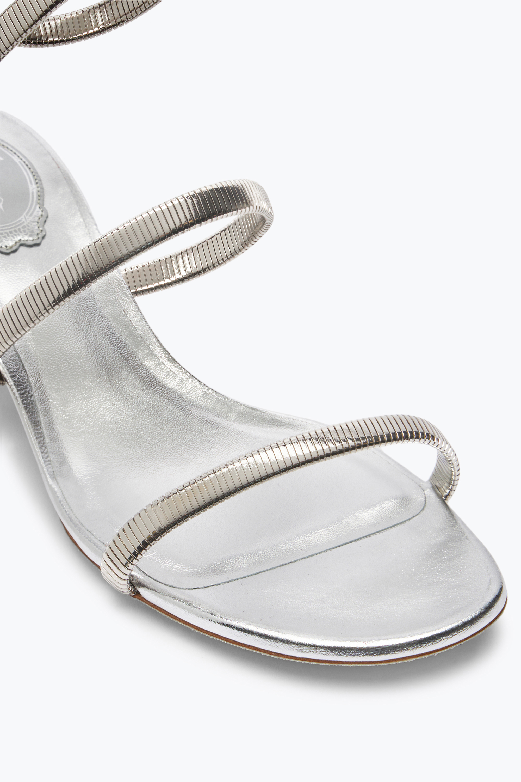 René Caovilla Juniper Silver Sandal 40
