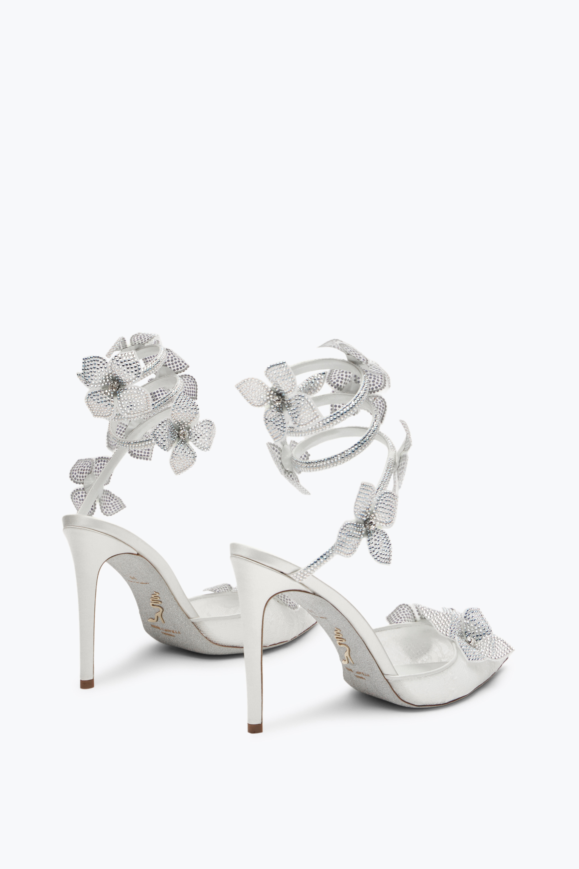 René Caovilla Floriane White Pump 105