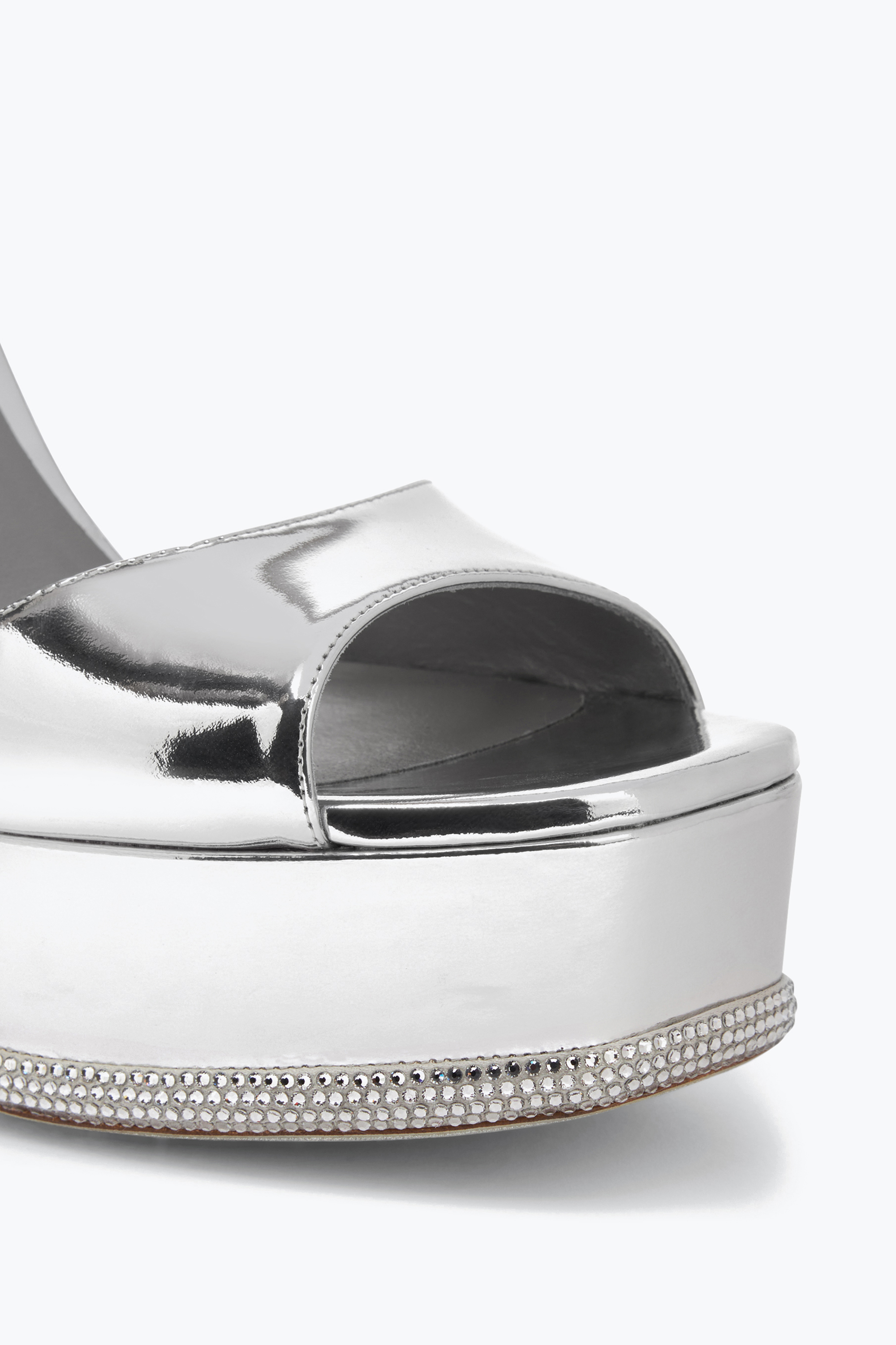 René Caovilla Liza Silver Sandal 130