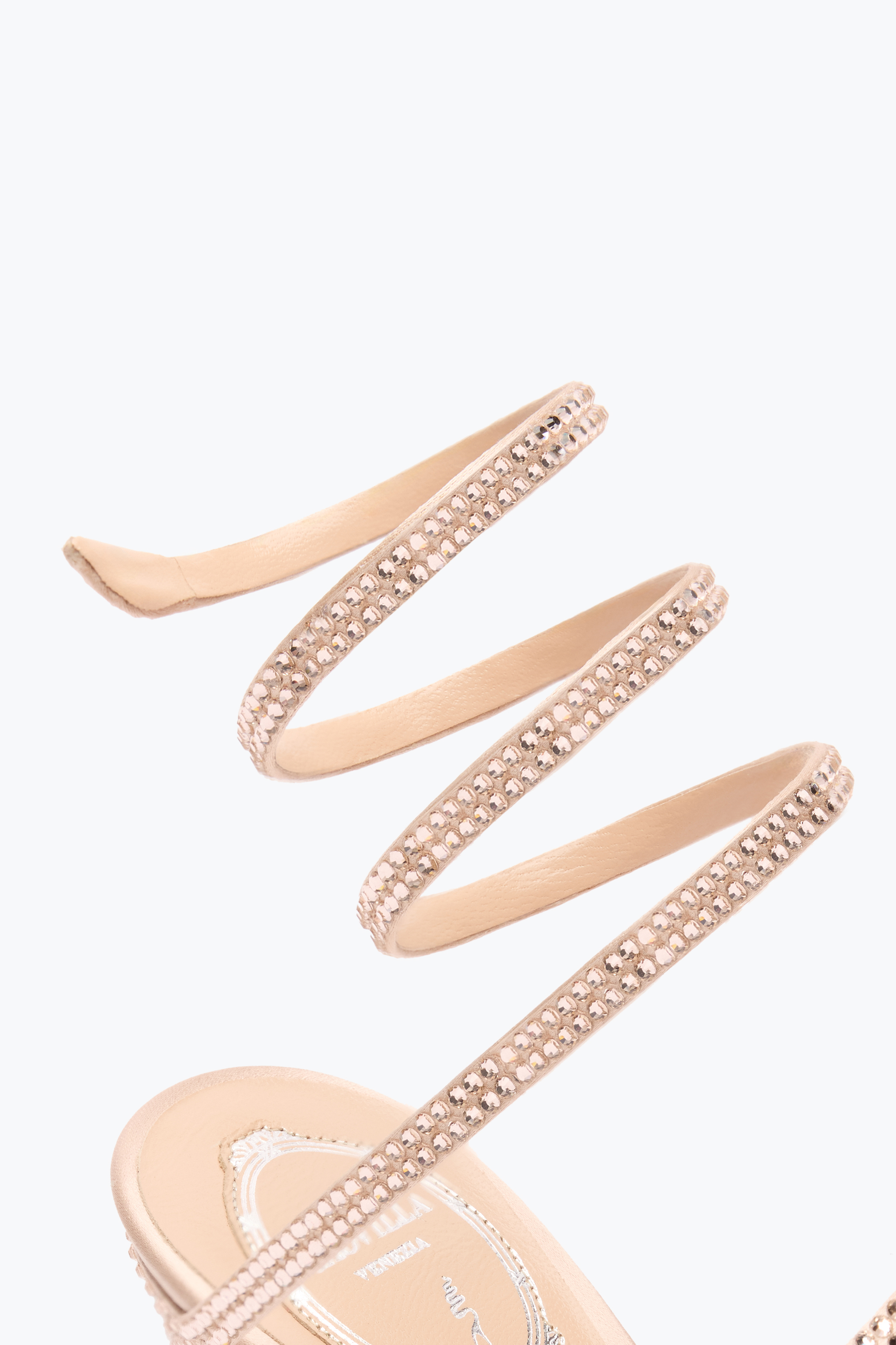 René Caovilla Cleo Nude Sandal With Soul Heel 80