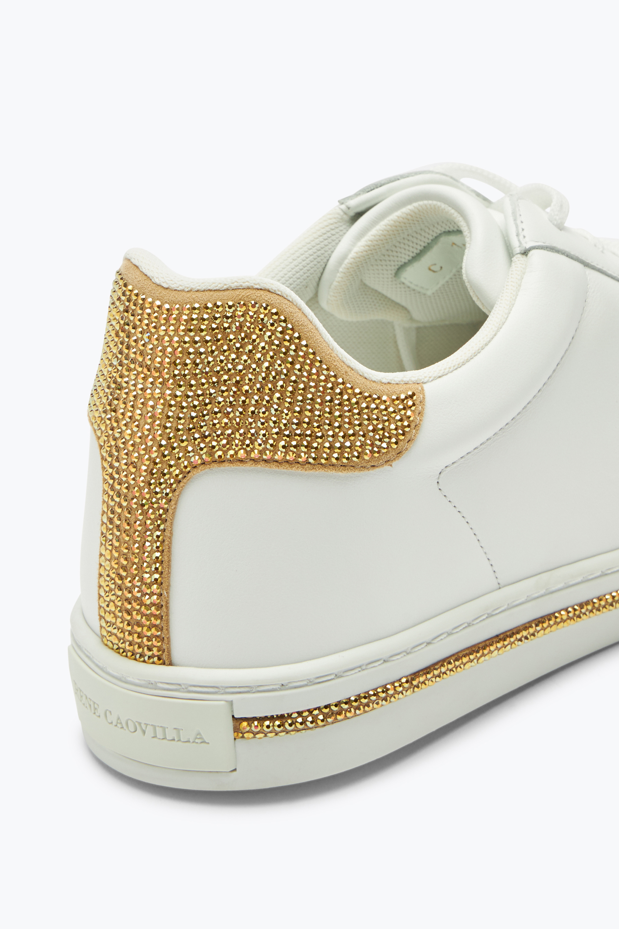 René Caovilla Xtra Crystal White-gold Sneaker 15