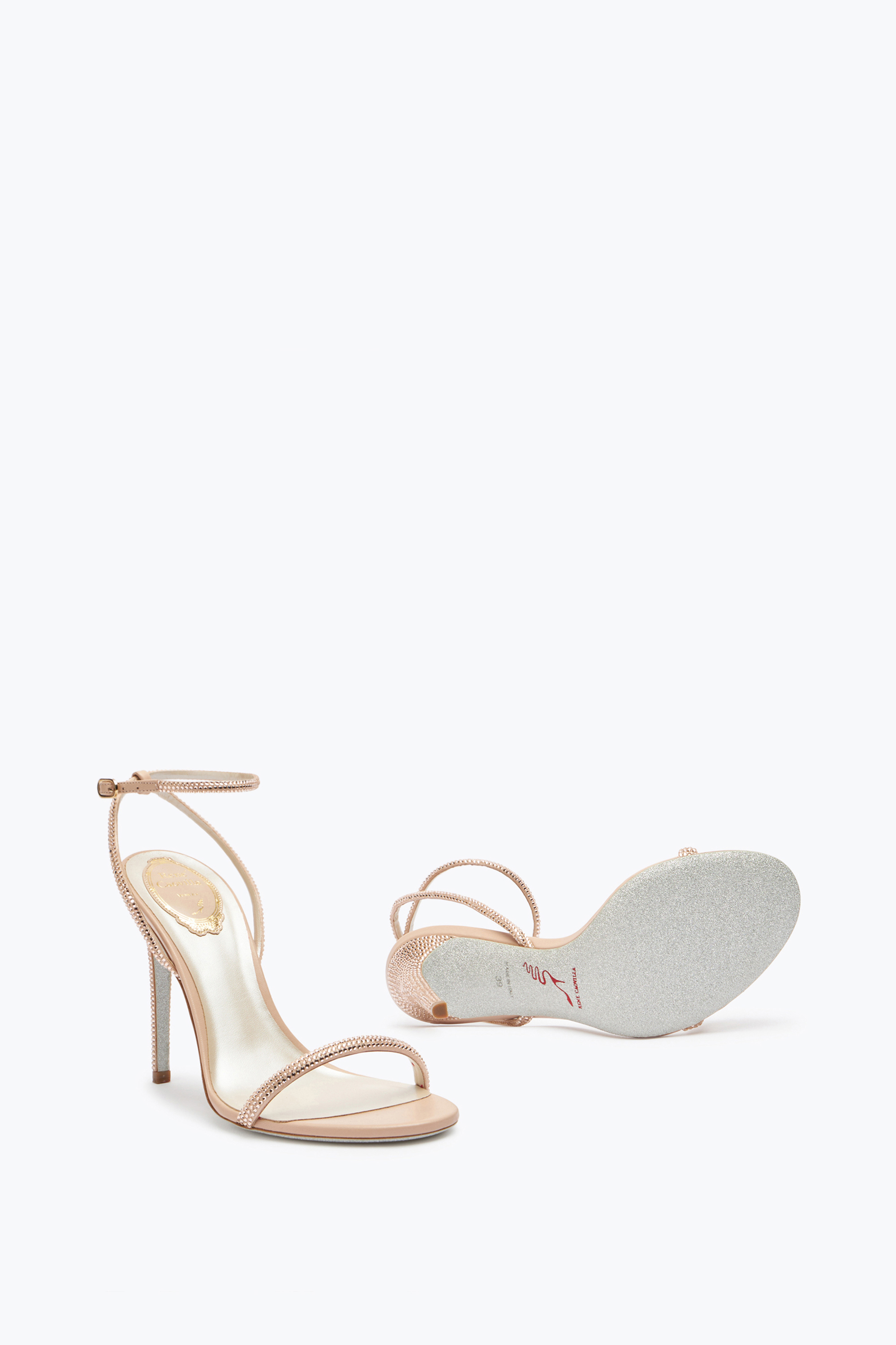 René Caovilla Ellabrita Nude Sandal 105