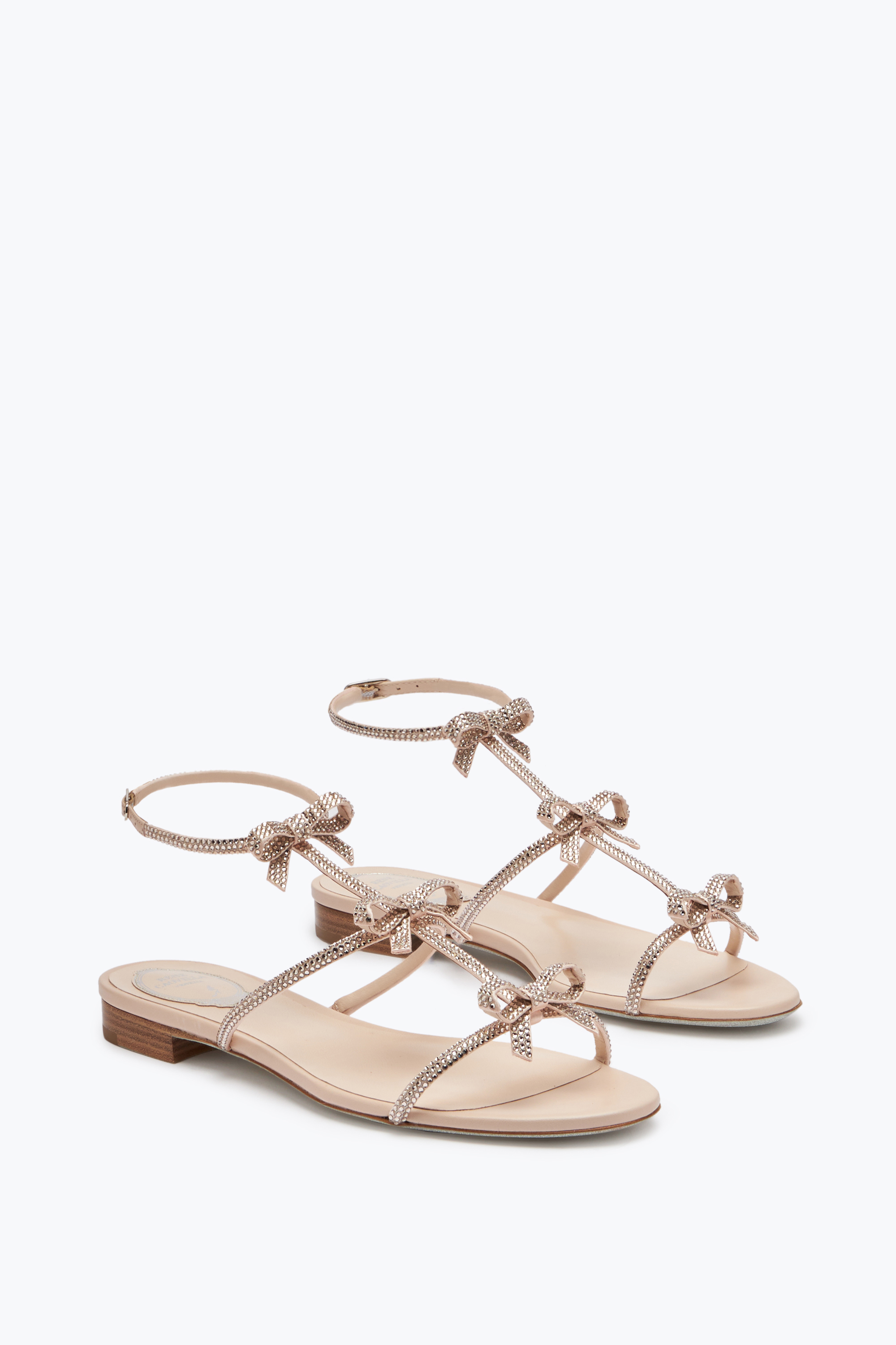 René Caovilla Caterina Nude Flat Sandal 10