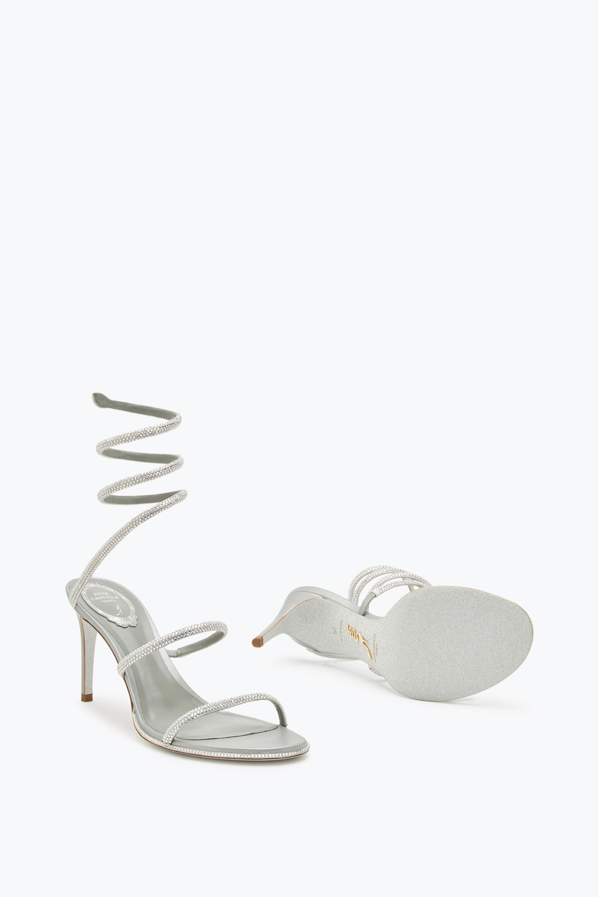 René Caovilla Cleo 80 Crystal-embellished Sandals