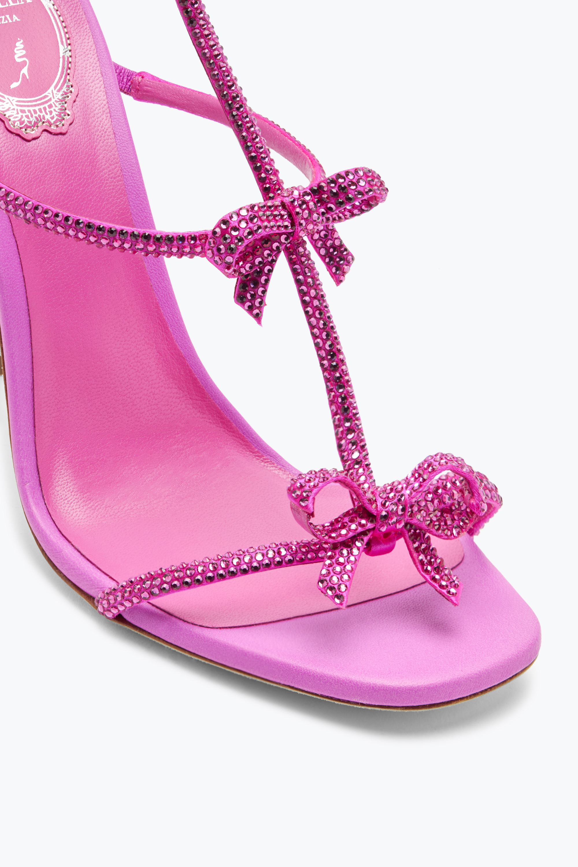 René Caovilla Caterina Crystal Fuchsia Sandal 105