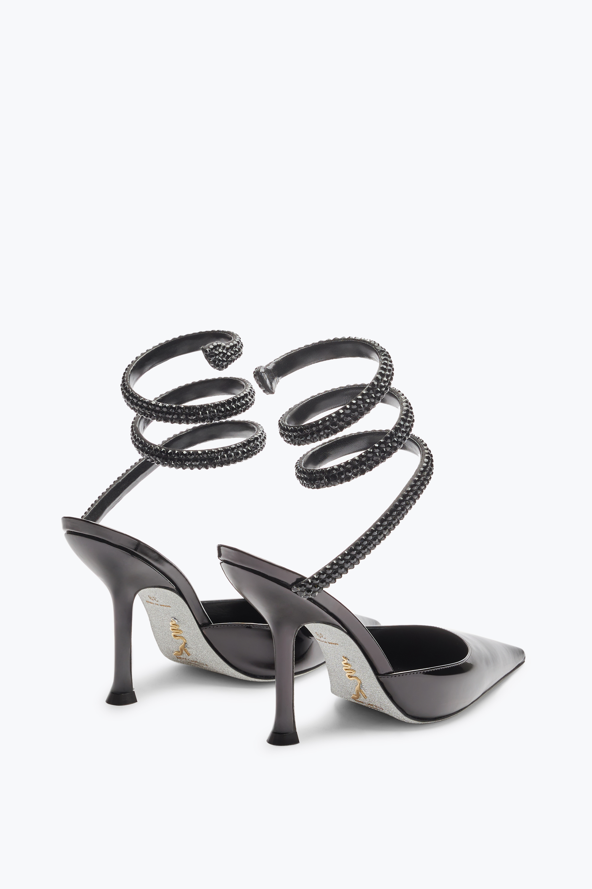 René Caovilla Cleo Black Pump With Crystals 105