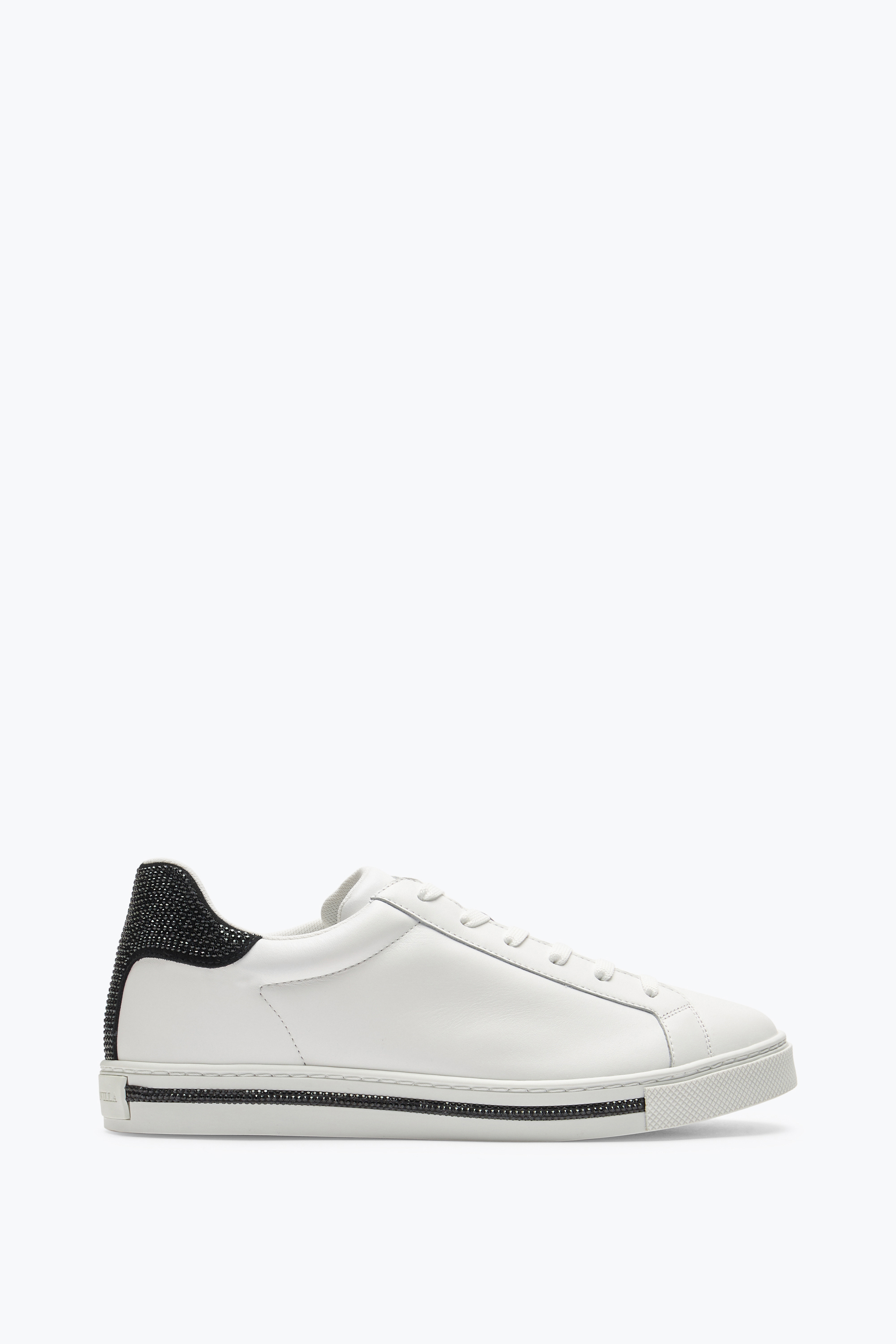 René Caovilla Xtra White-black Sneaker With Crystals 15