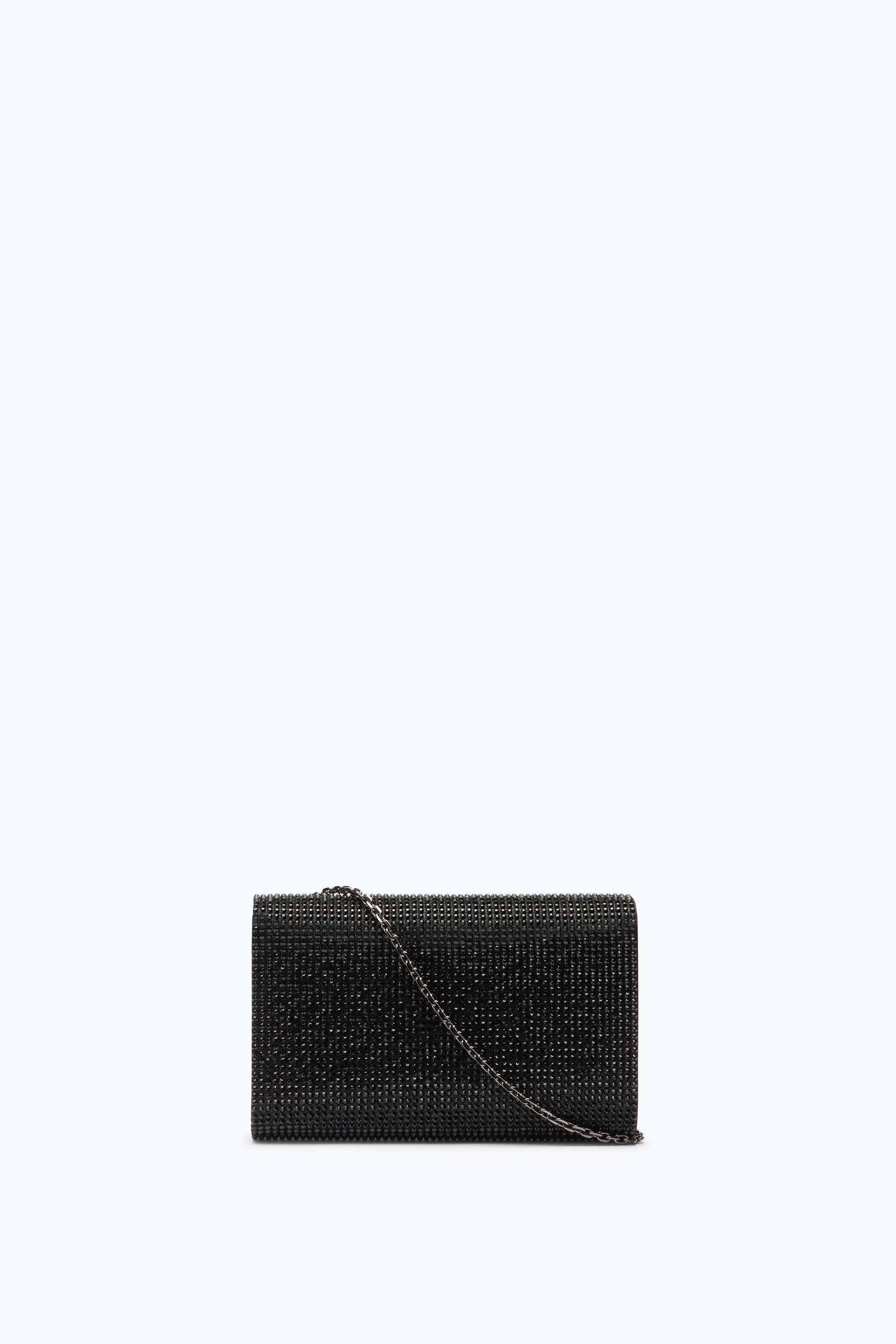 René Caovilla Aida Black Clutch With All-over Crystals