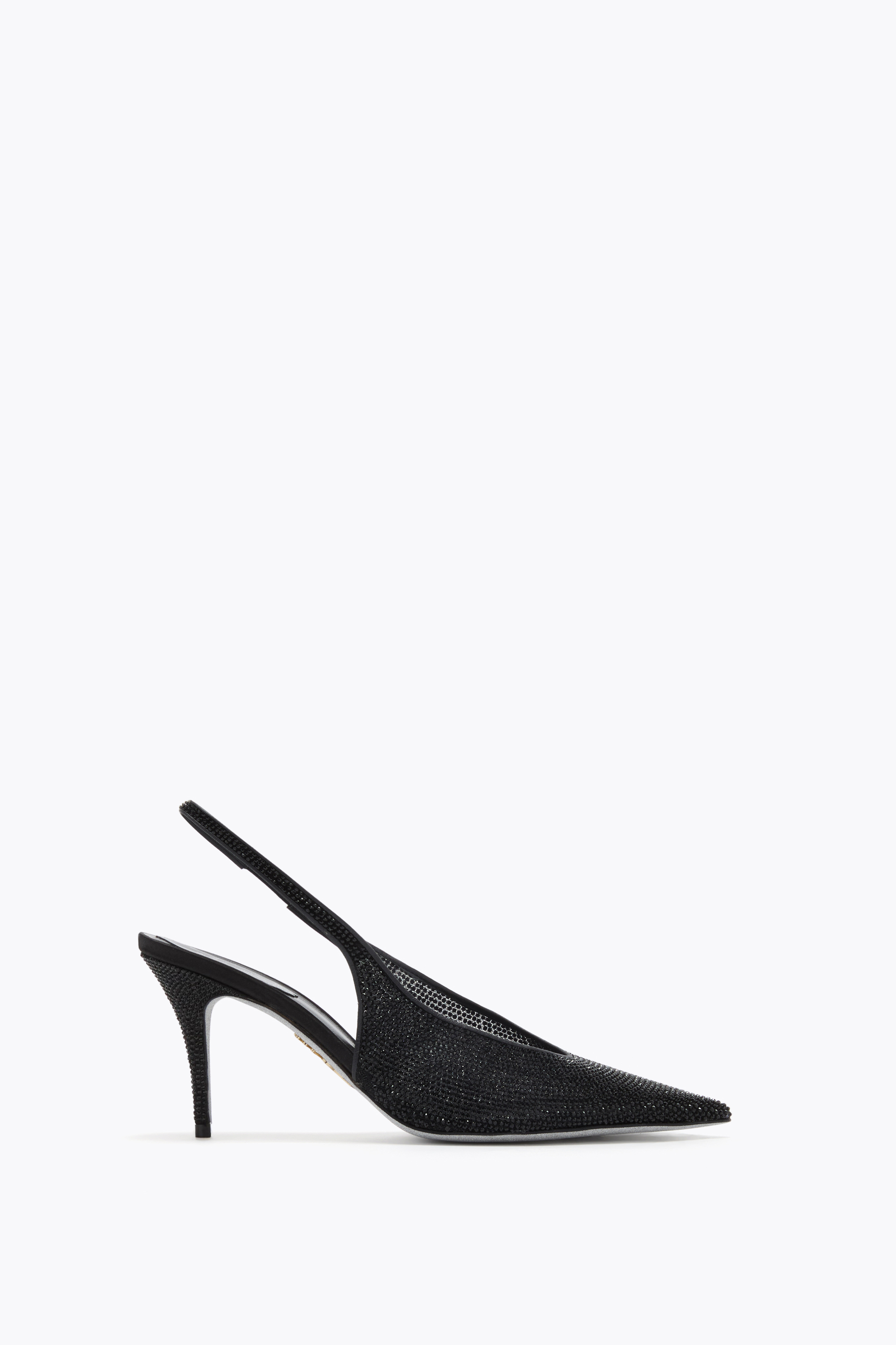 René Caovilla Jinny Black Slingback 80