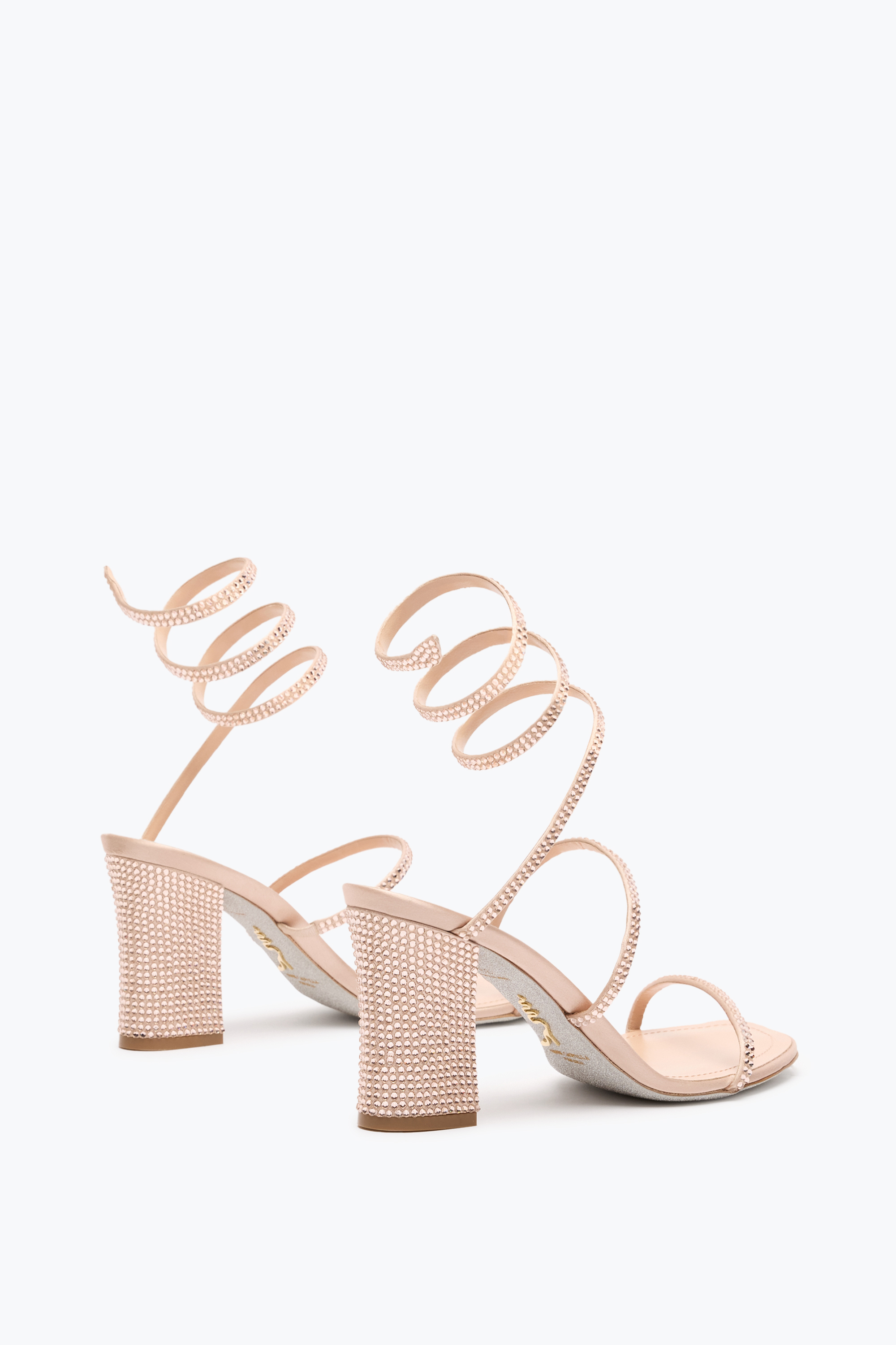 René Caovilla Cleo Nude Sandal With Soul Heel 80