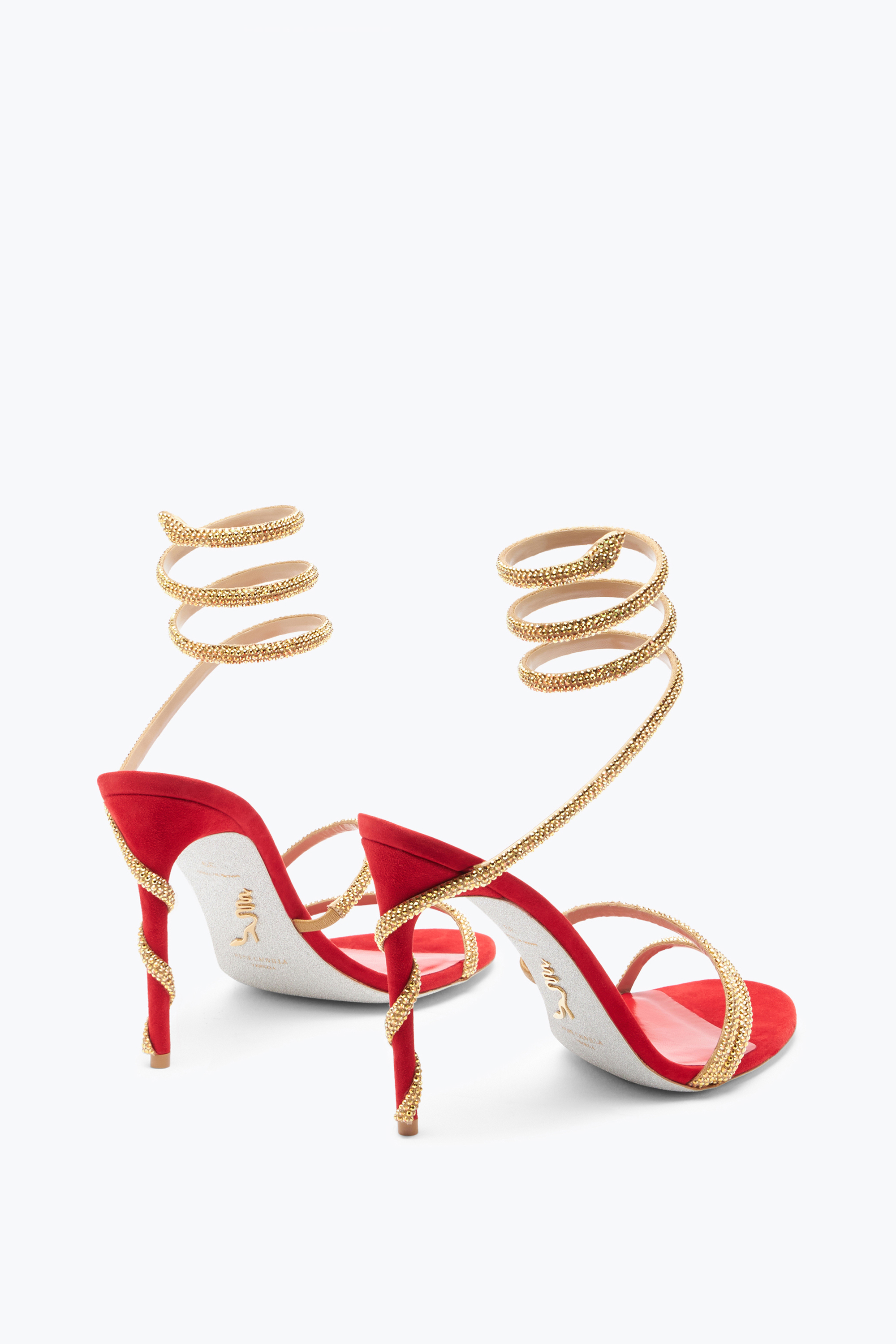 René Caovilla Margot Red Jewel Sandal 105