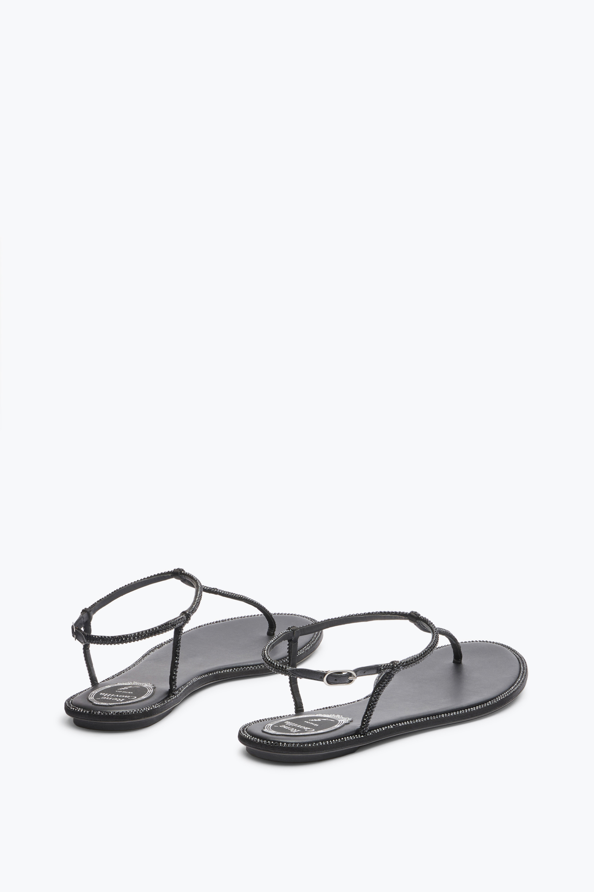 René Caovilla Rene Caovilla Diana Crystal Flat Sandals
