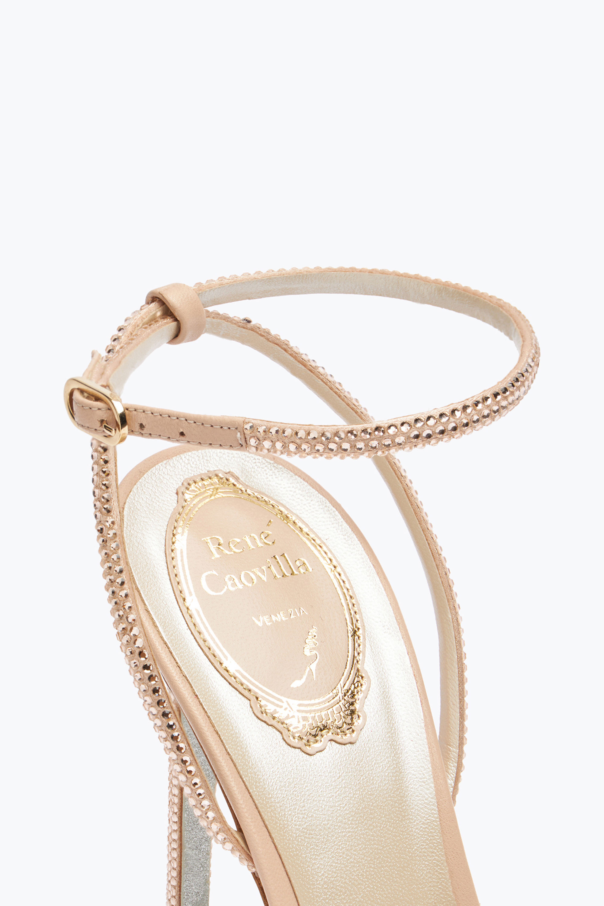 René Caovilla Ellabrita Nude Sandal 105