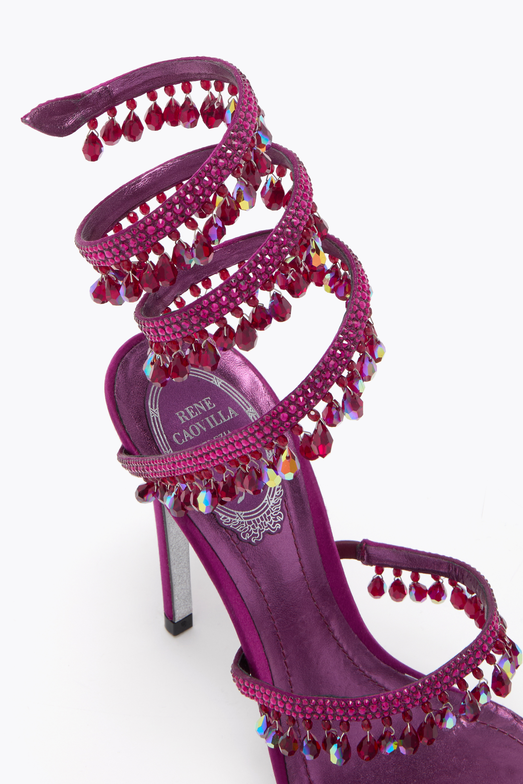 René Caovilla Chandelier Porpora Sandal 105 In Red