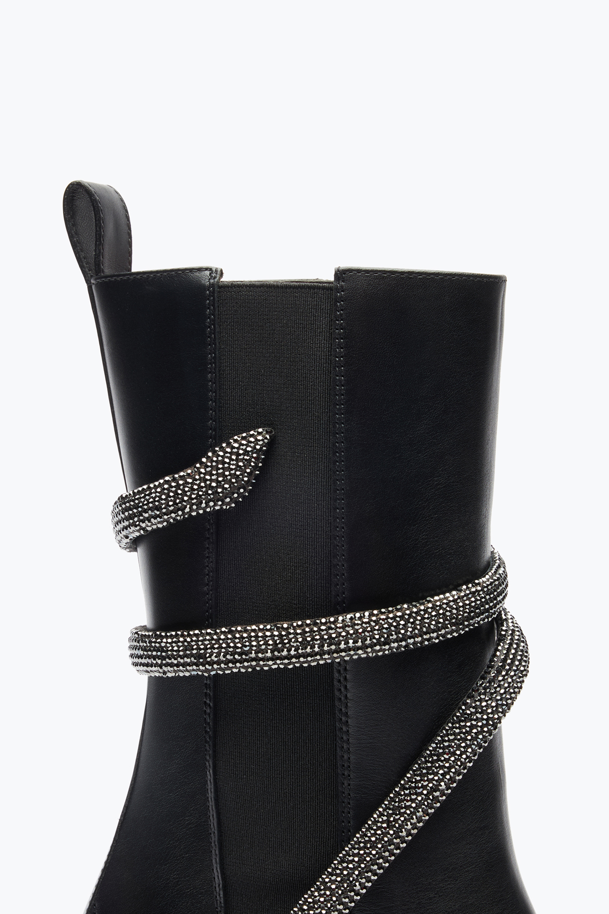 René Caovilla Cleo Crystal Black Bootie 60