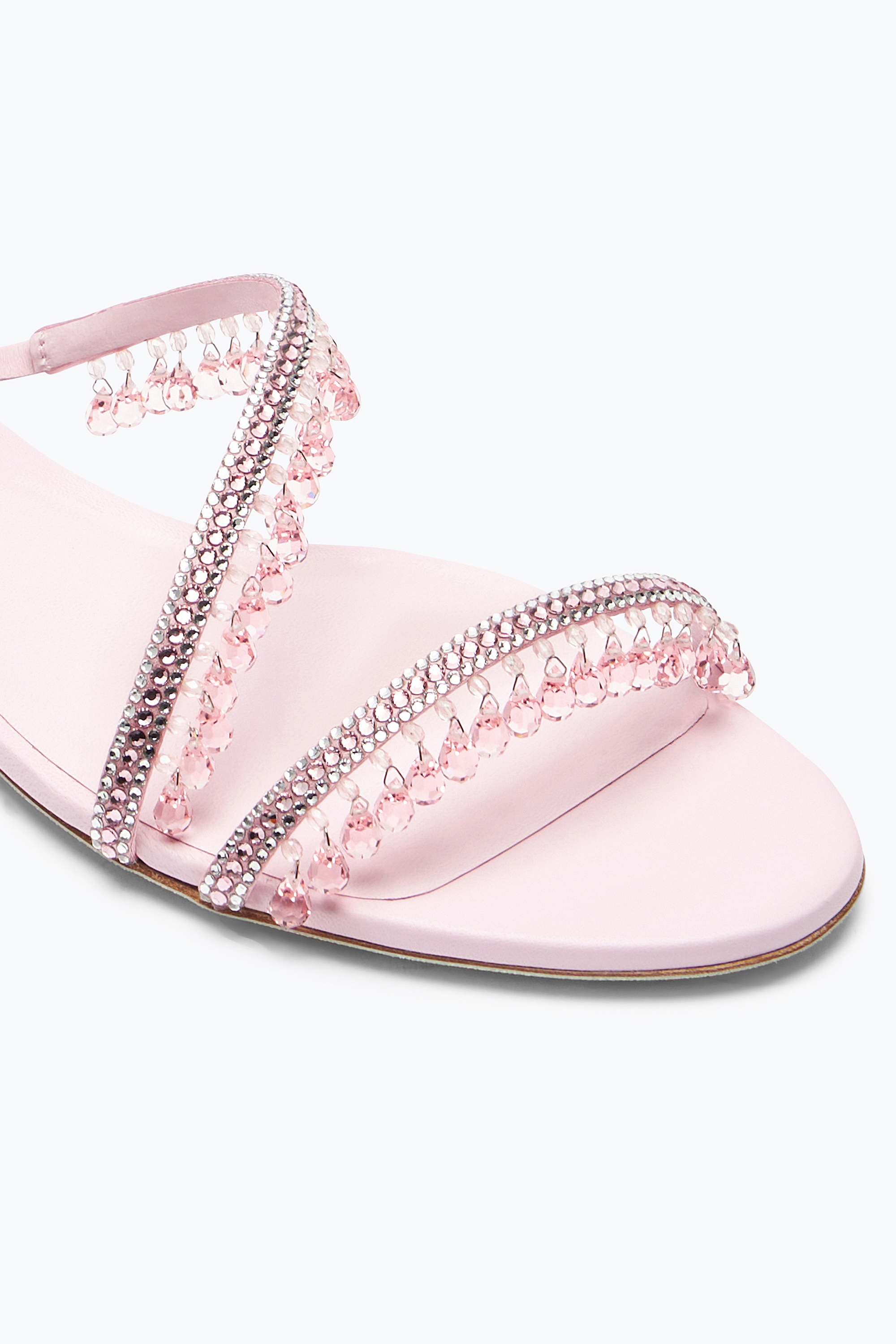 René Caovilla Chandelier Barbie Pink Flat Sandal 10