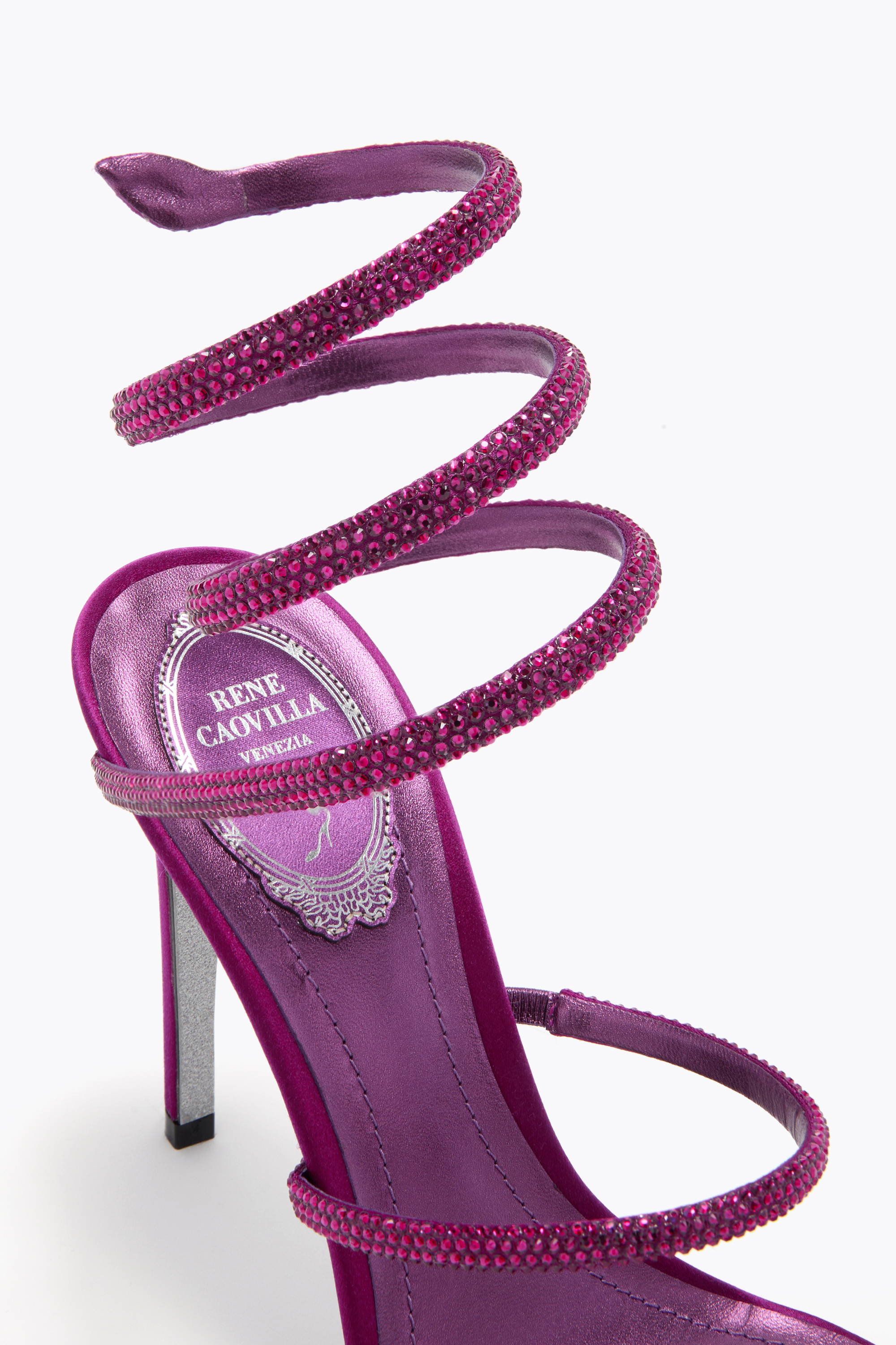 René Caovilla Cleo Porpora Sandal 105 In Red