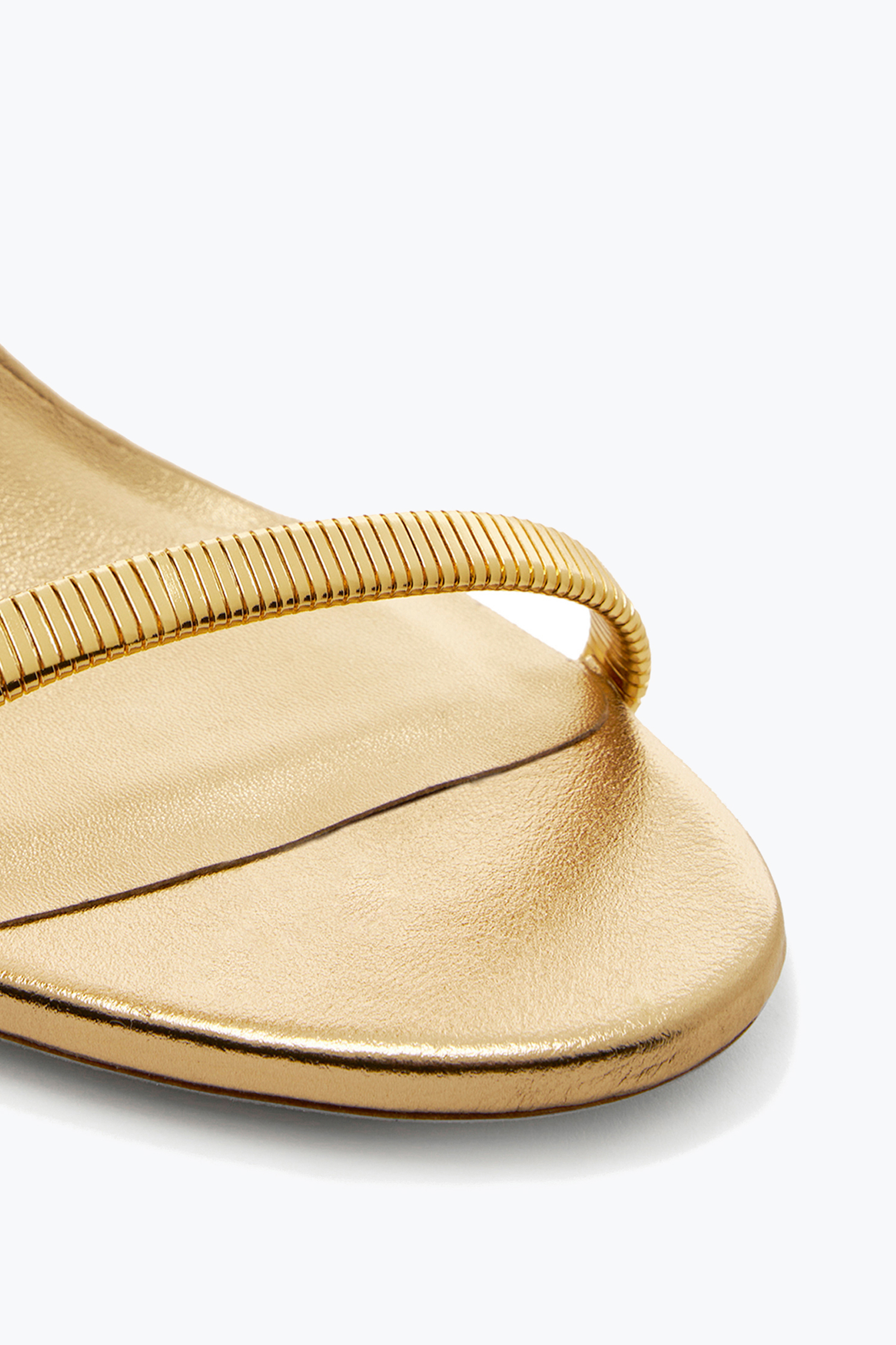 René Caovilla Juniper Metal Gold Sandal 105