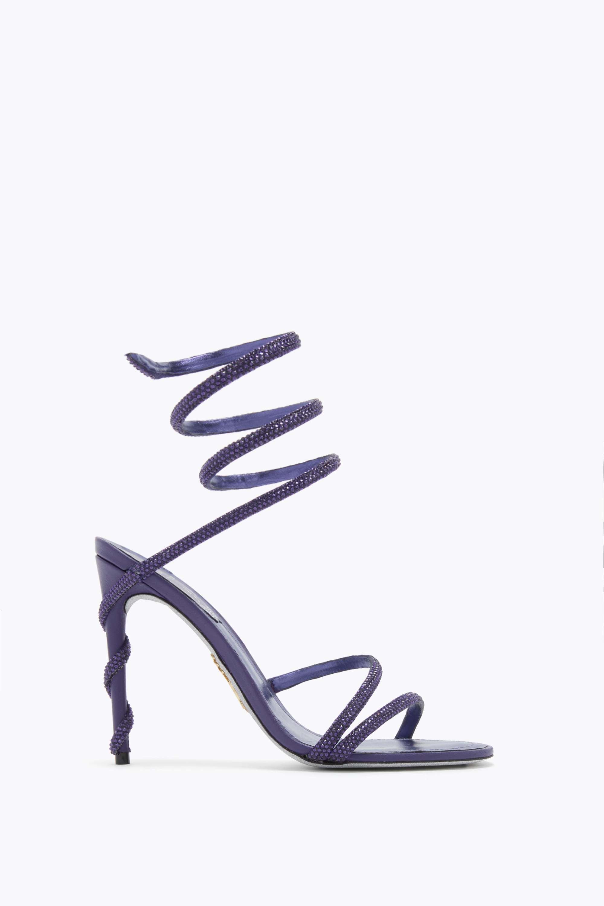 René Caovilla Margot Violet Sandal 105 In Purple
