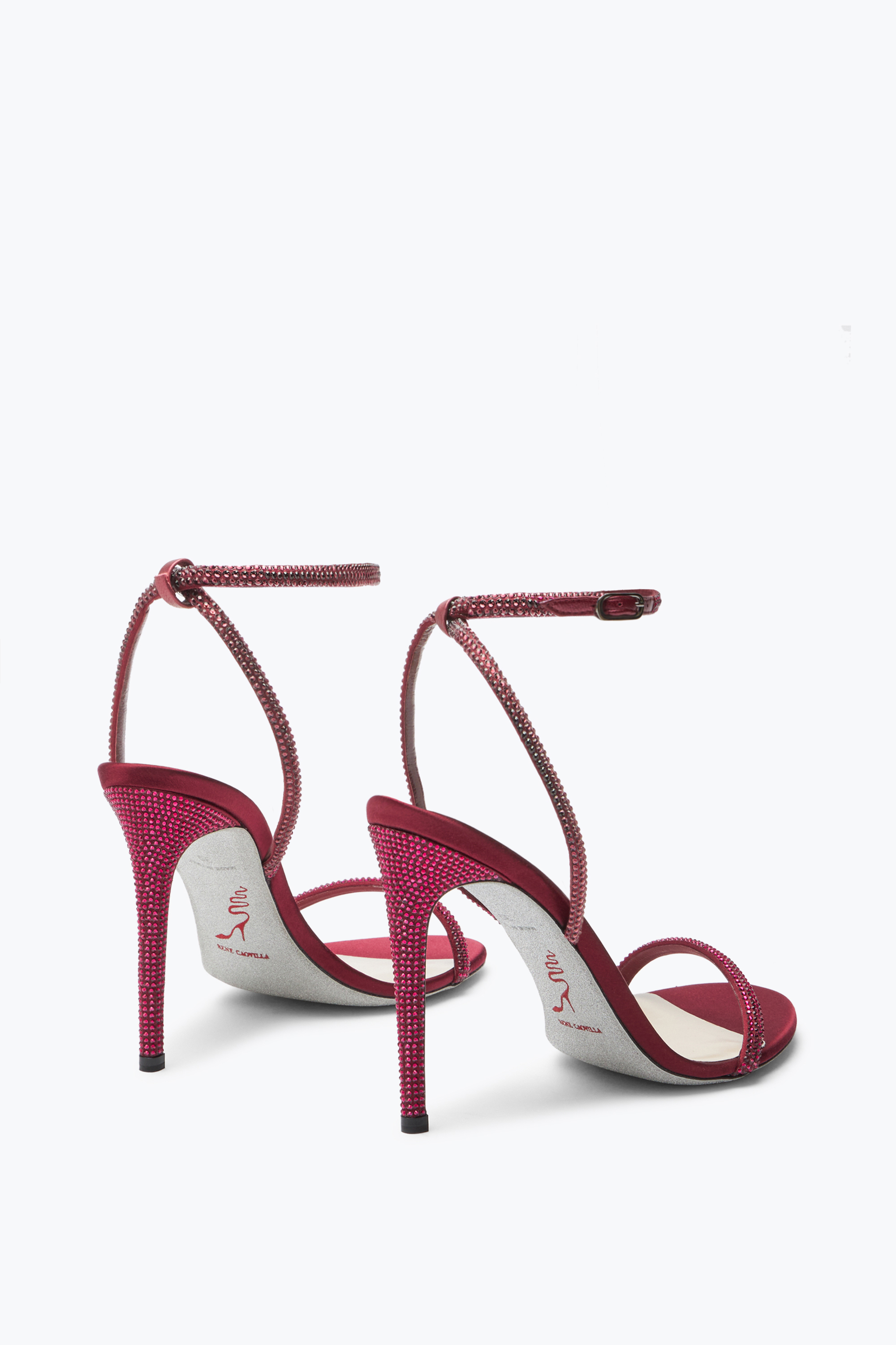 René Caovilla Ellabrita Crystal Burgundy Sandal 105