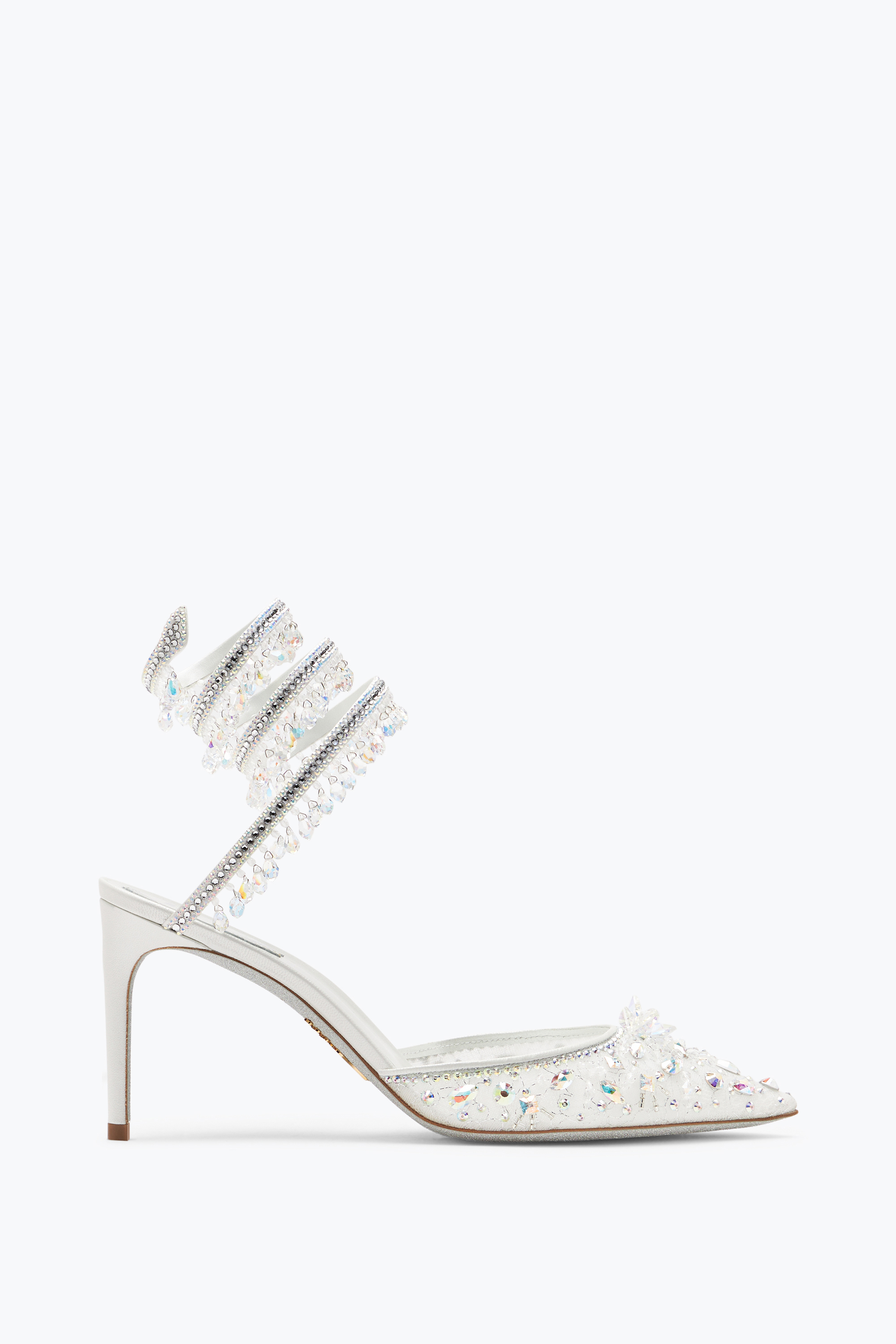 René Caovilla Chandelier White Pump 80