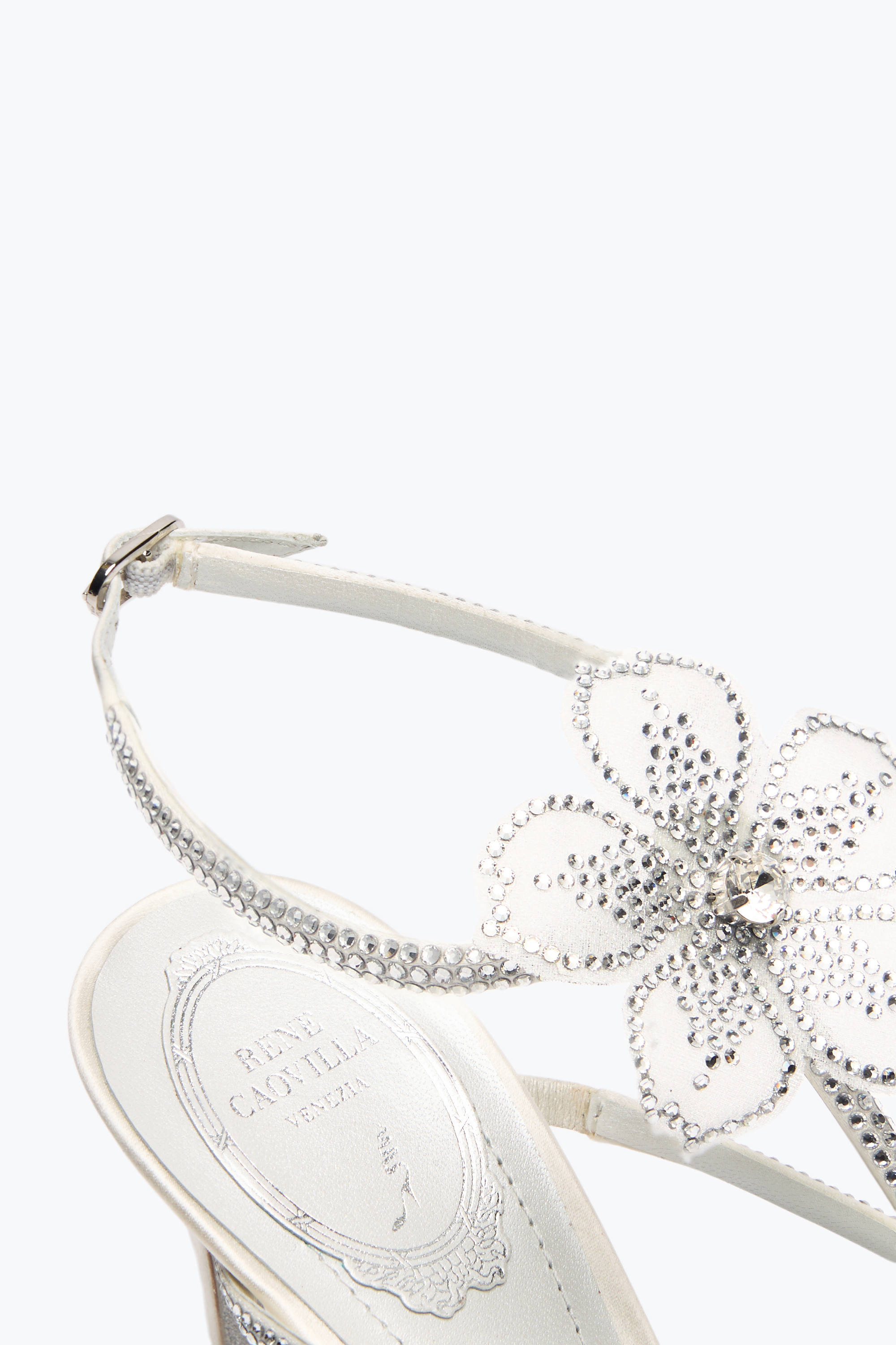 René Caovilla Peach Flower Ivory Sandal 80