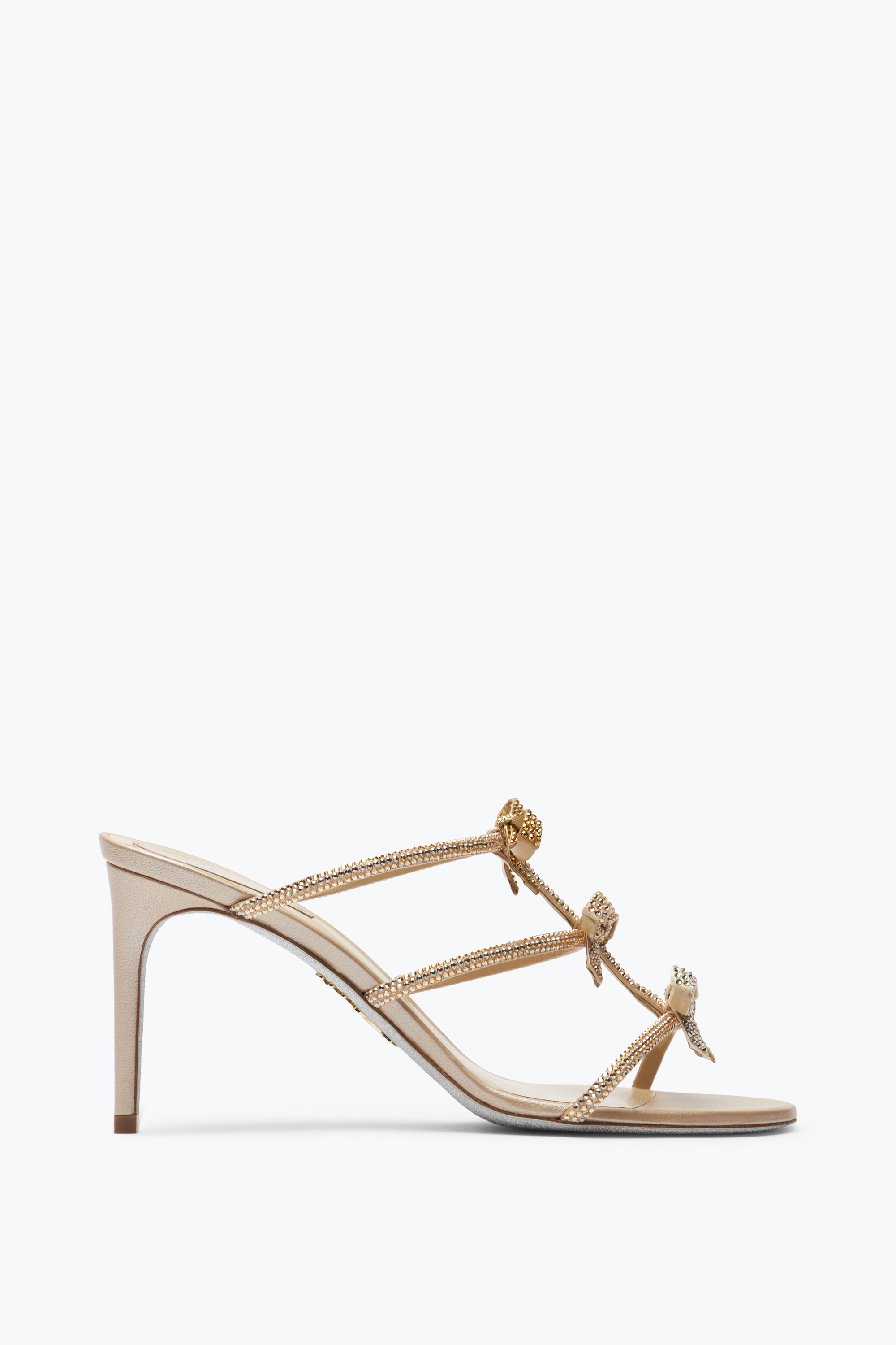 René Caovilla Caterina Champagne Slider Sandal 80