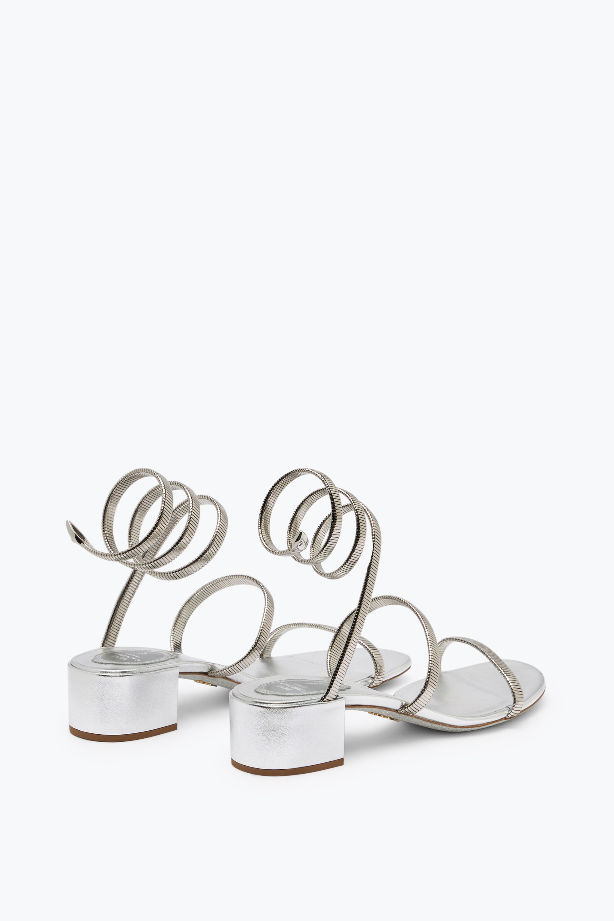 René Caovilla Juniper Silver Sandal 40
