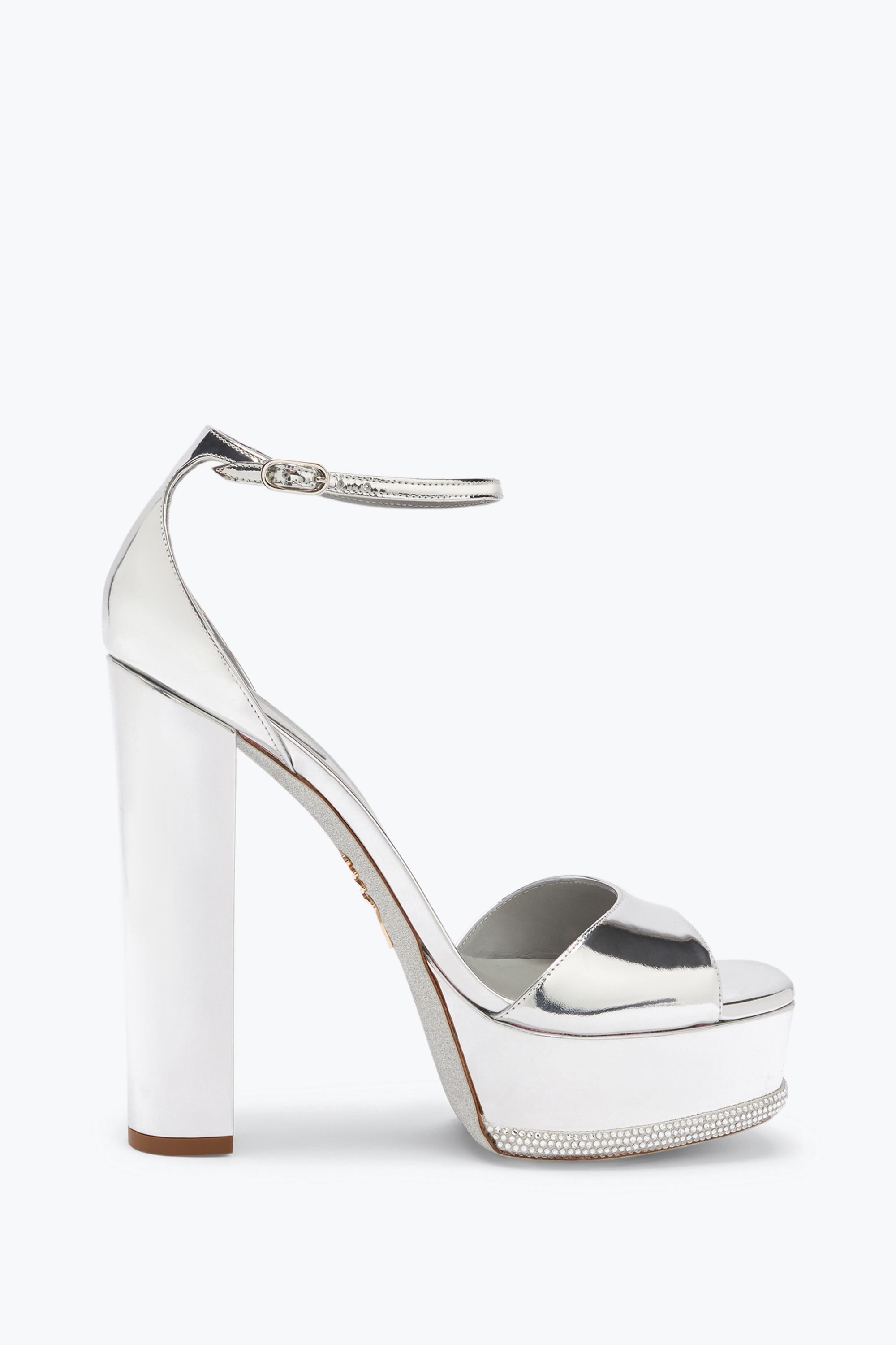 René Caovilla Liza Silver Sandal 130