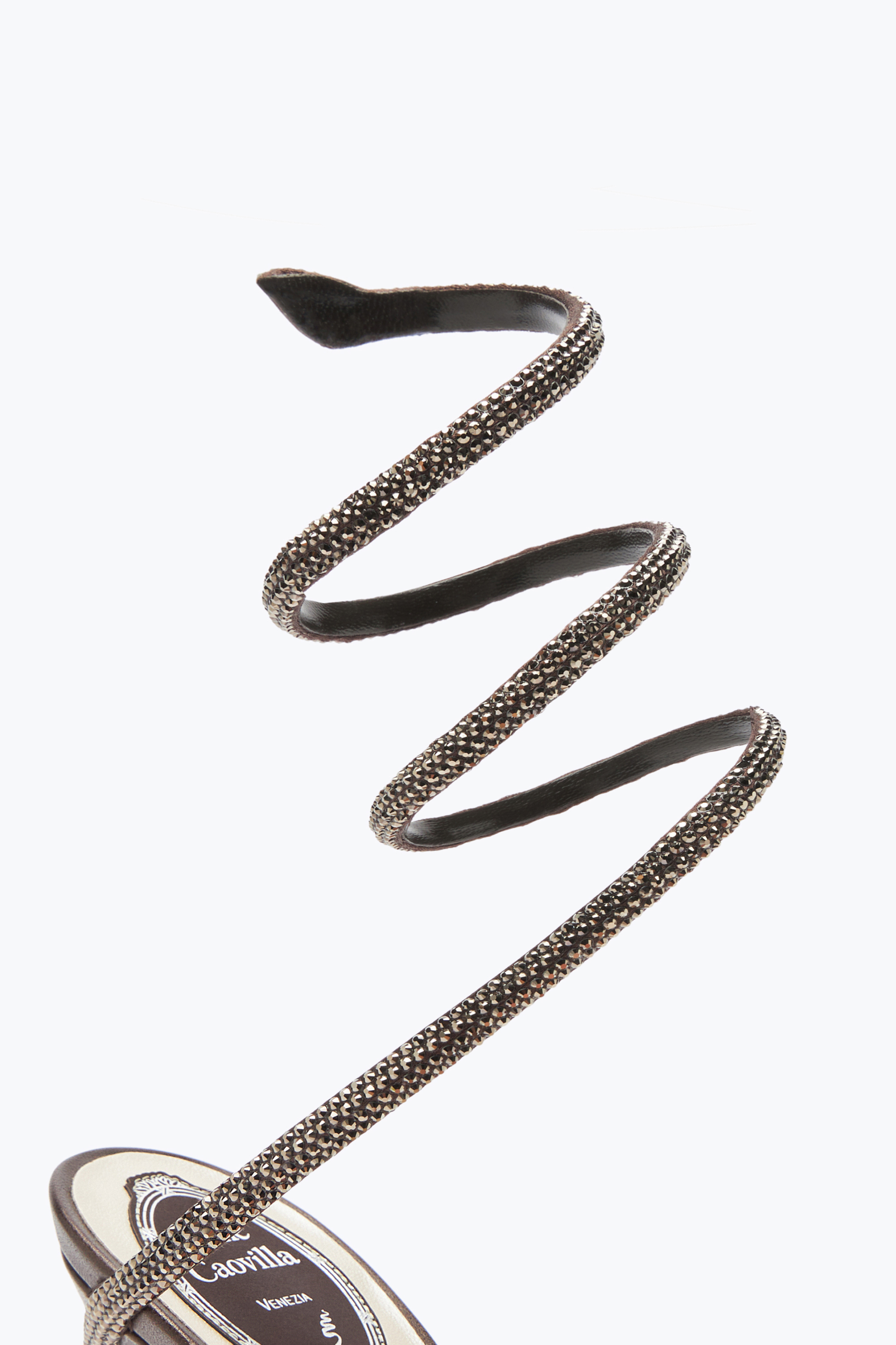 René Caovilla Margot Crystal Brown Sandal 105