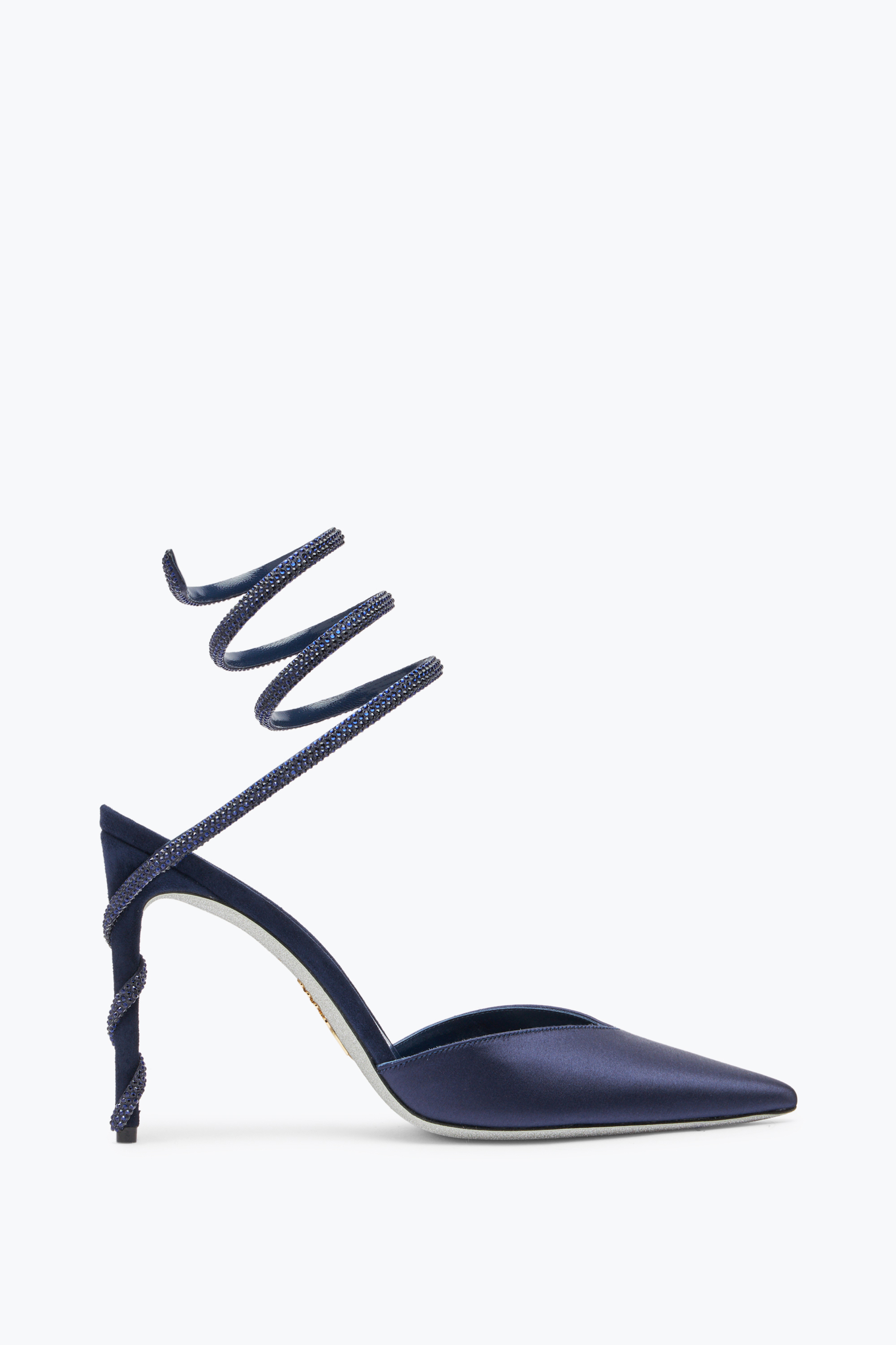 René Caovilla Rene Caovilla Margot 80 Satin Pumps In Blue