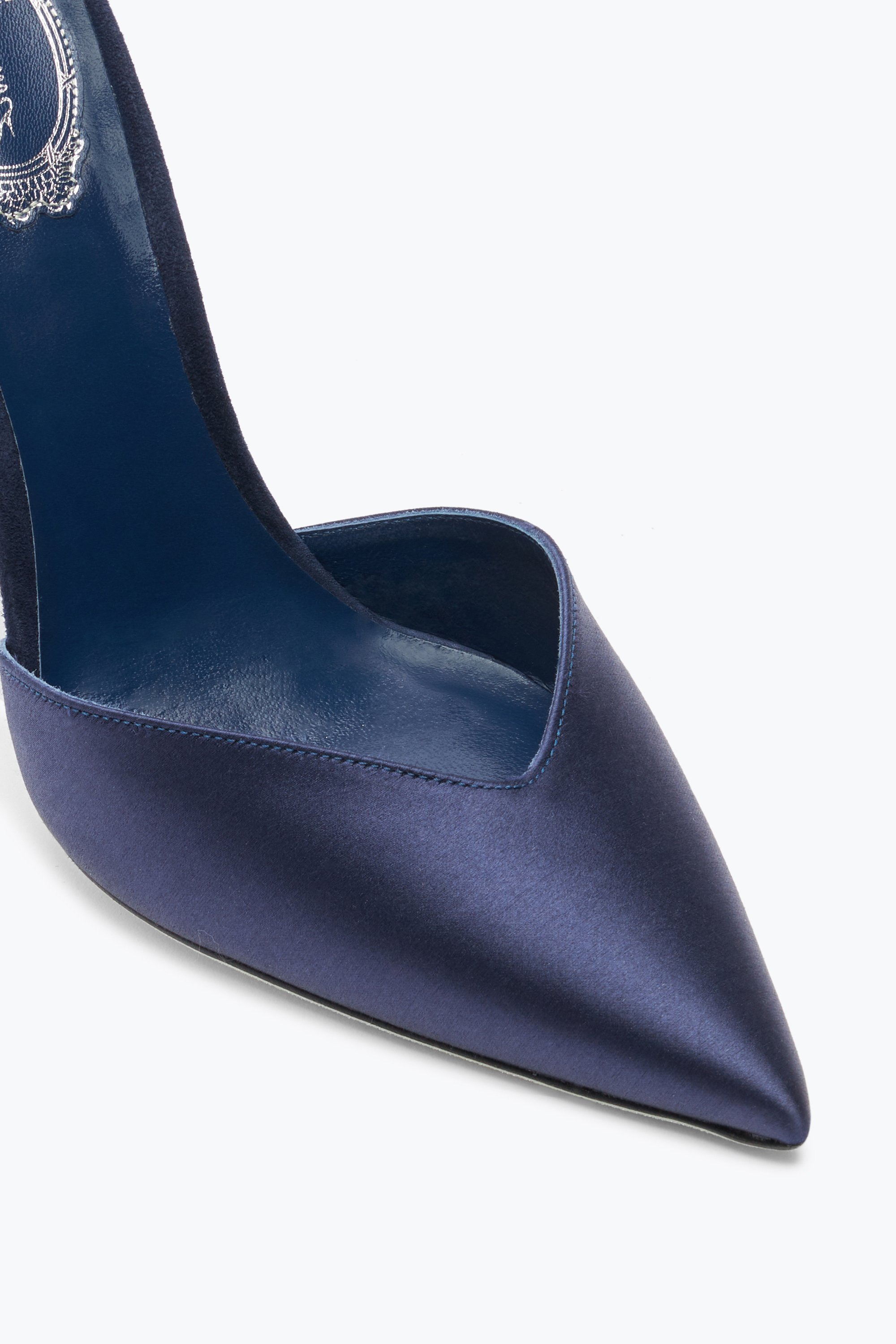 René Caovilla Rene Caovilla Margot 80 Satin Pumps In Blue