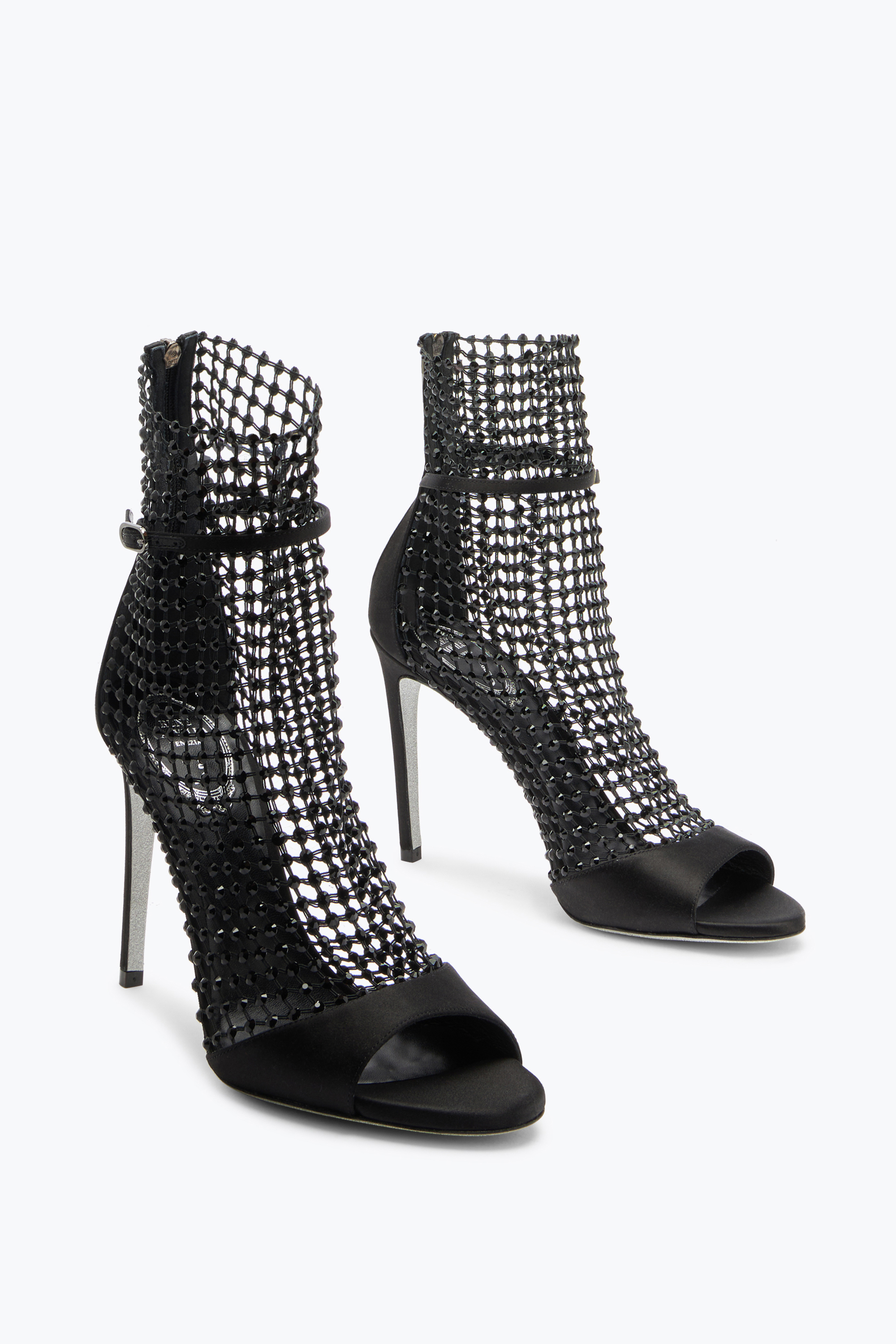 René Caovilla Galaxia Black Sandal 105