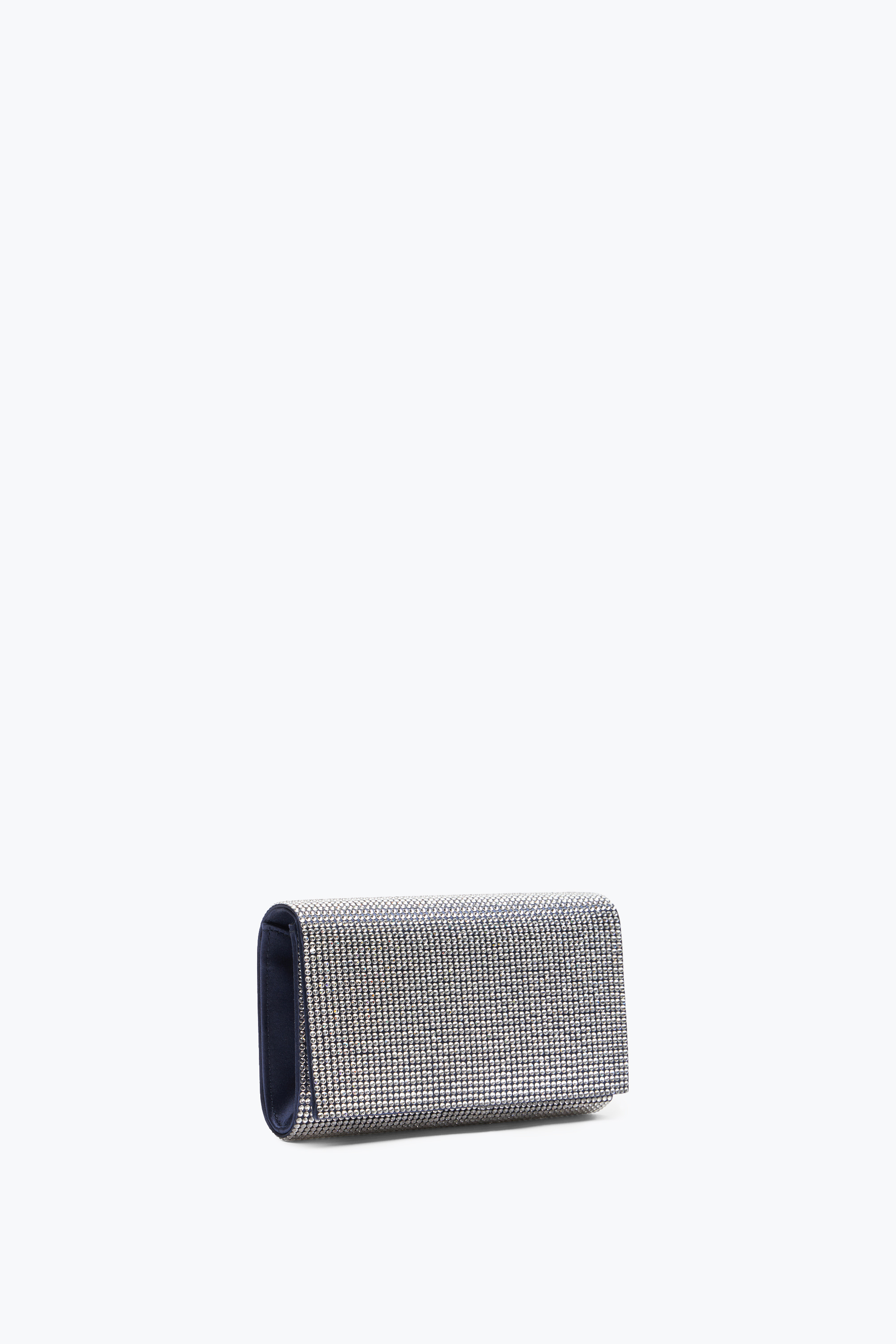René Caovilla Aida Blue Clutch With All-over Crystals