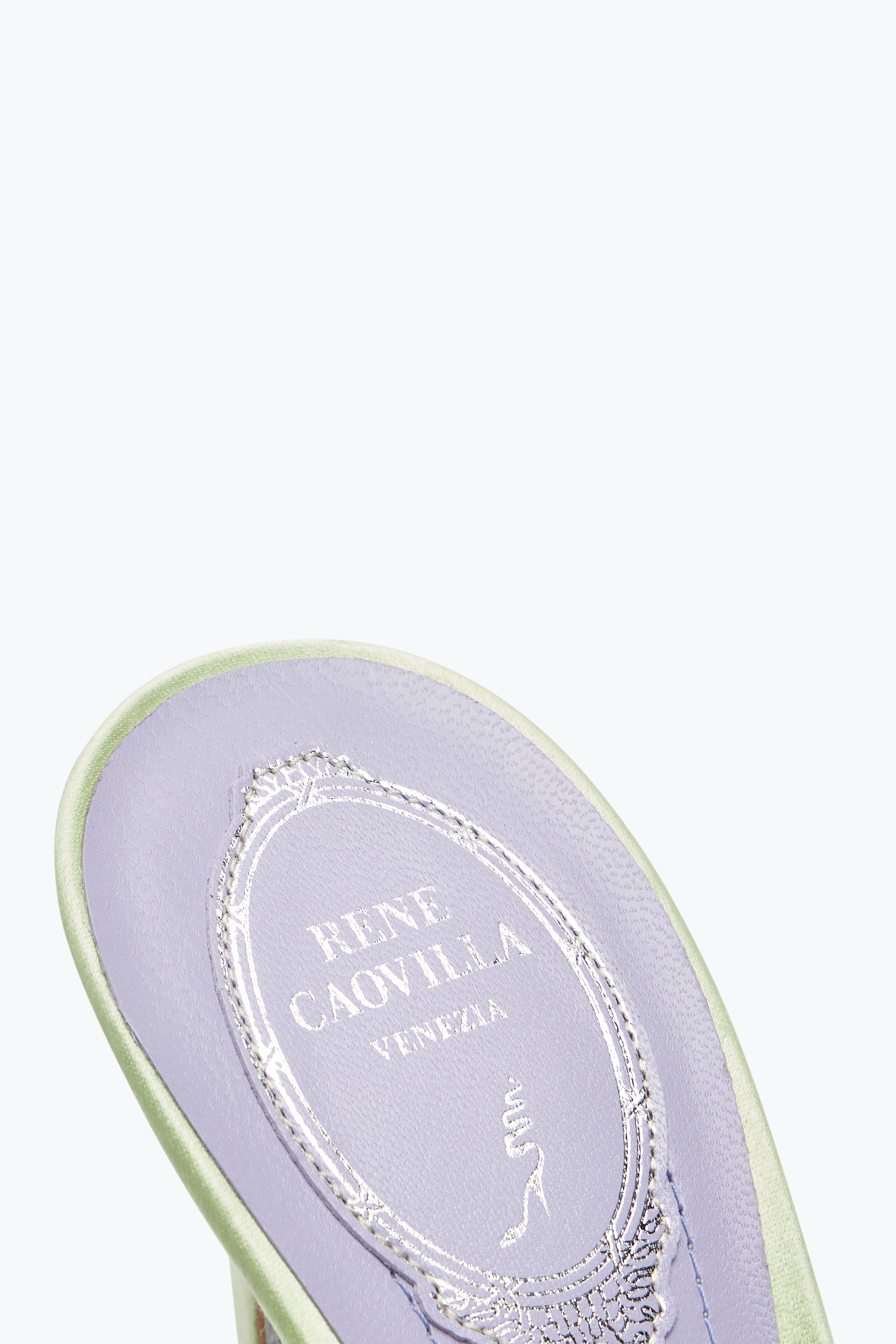 René Caovilla Braid Lime Slider Sandal 105