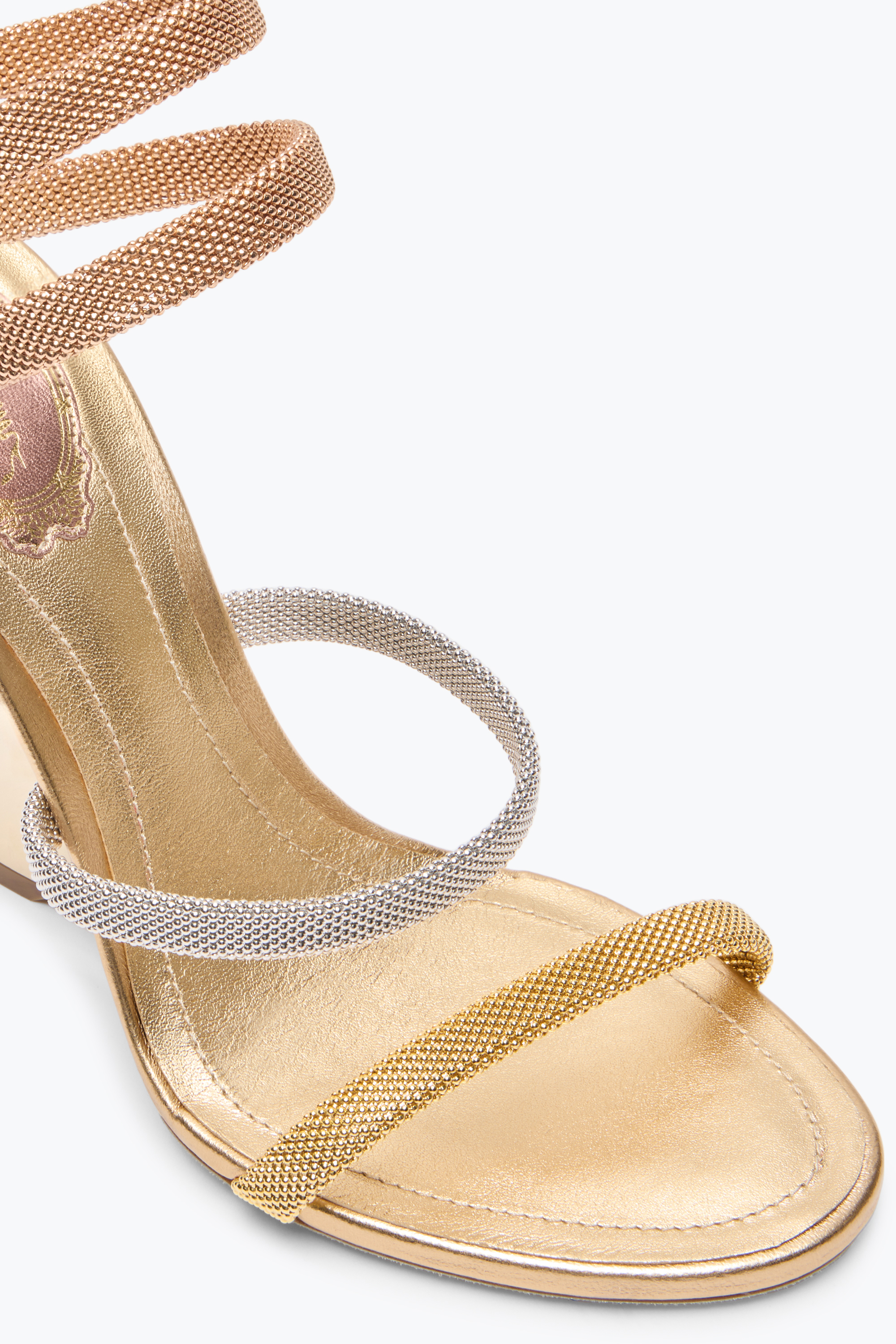 René Caovilla Trigold Symphony Three-toned Sandal 105