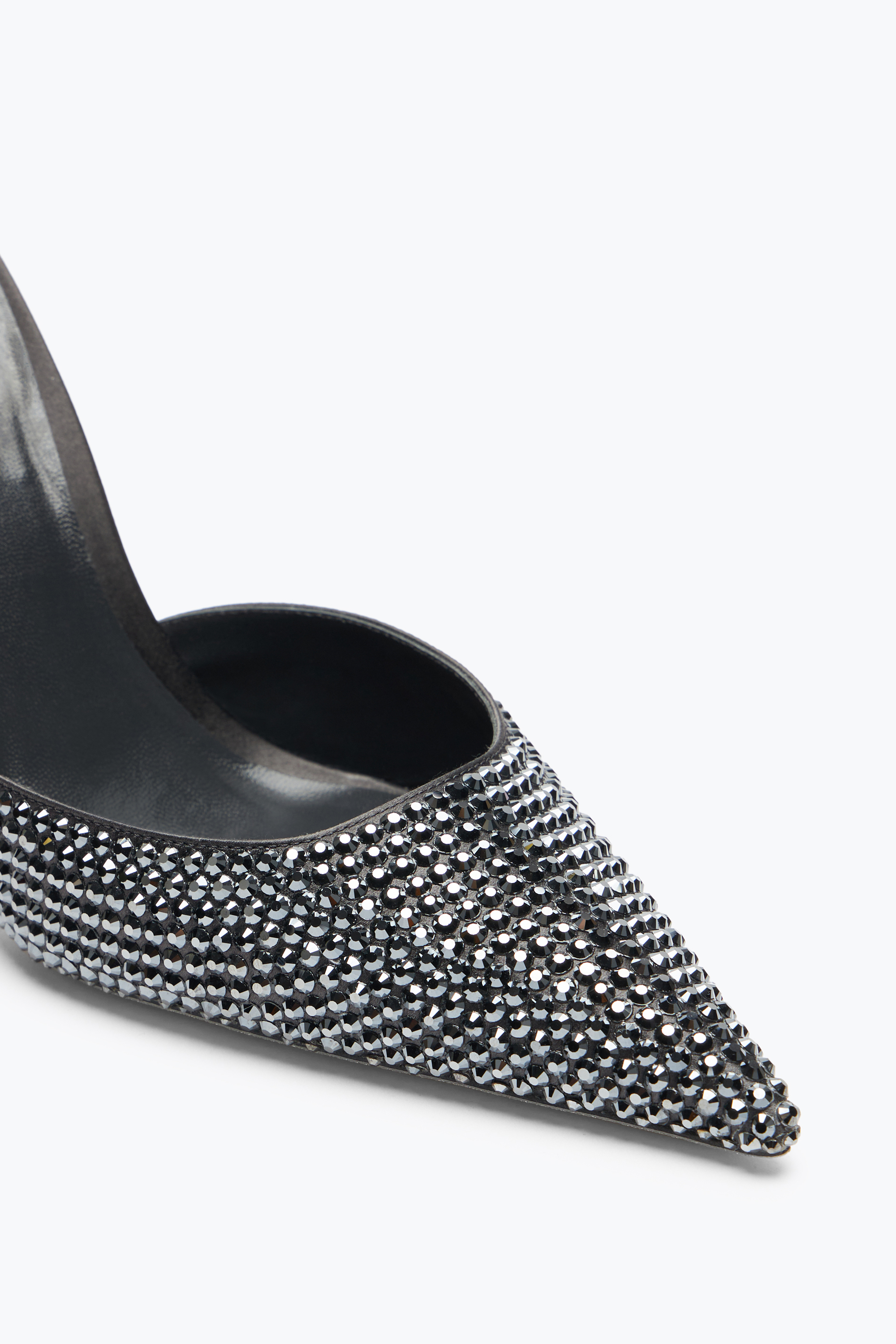 René Caovilla Cleo Anthracite Pump With Crystals 105