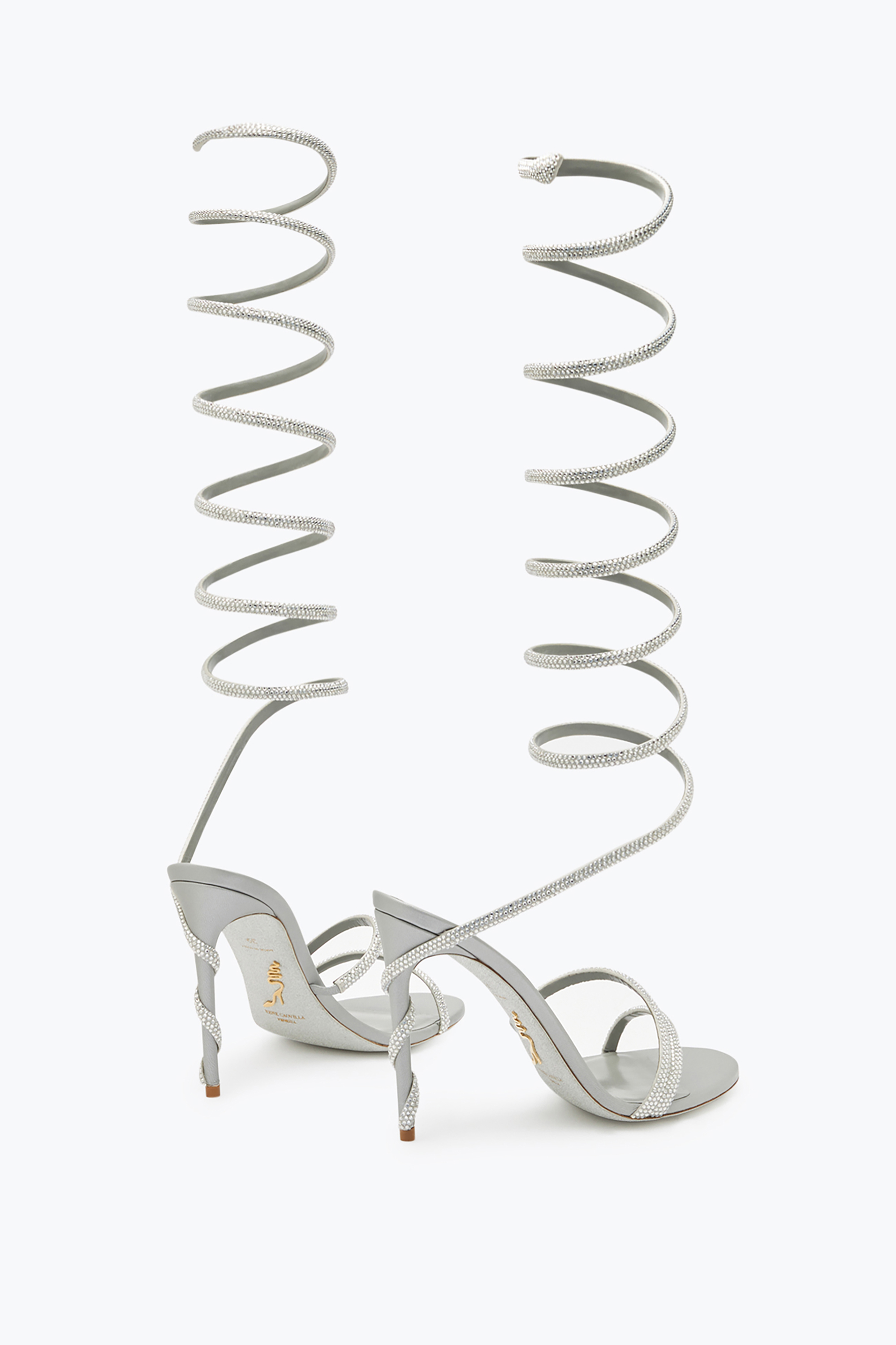 René Caovilla Margot Crystal Grey Sandal 105