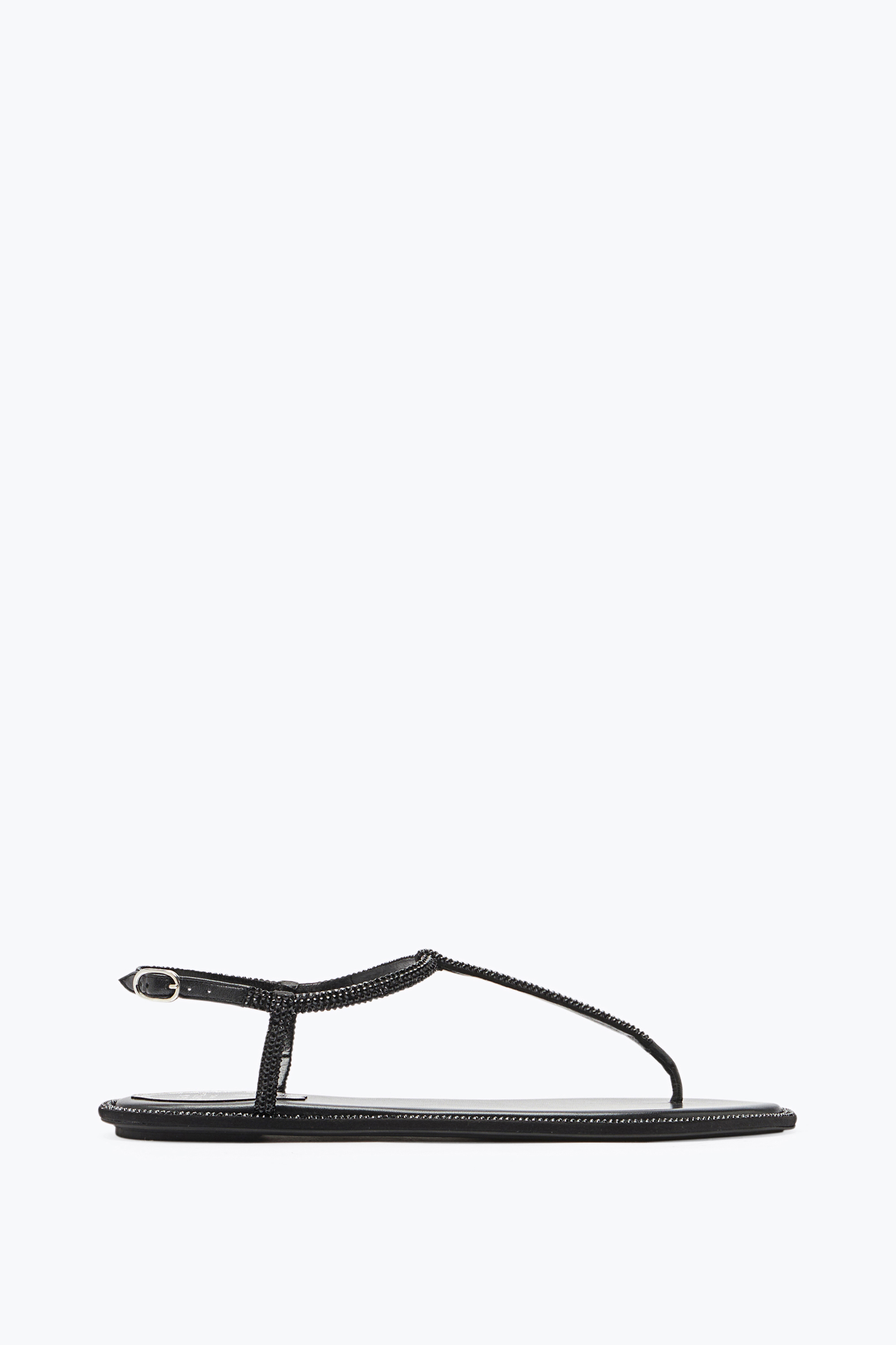 René Caovilla Diana Crystal Black Sandal 10