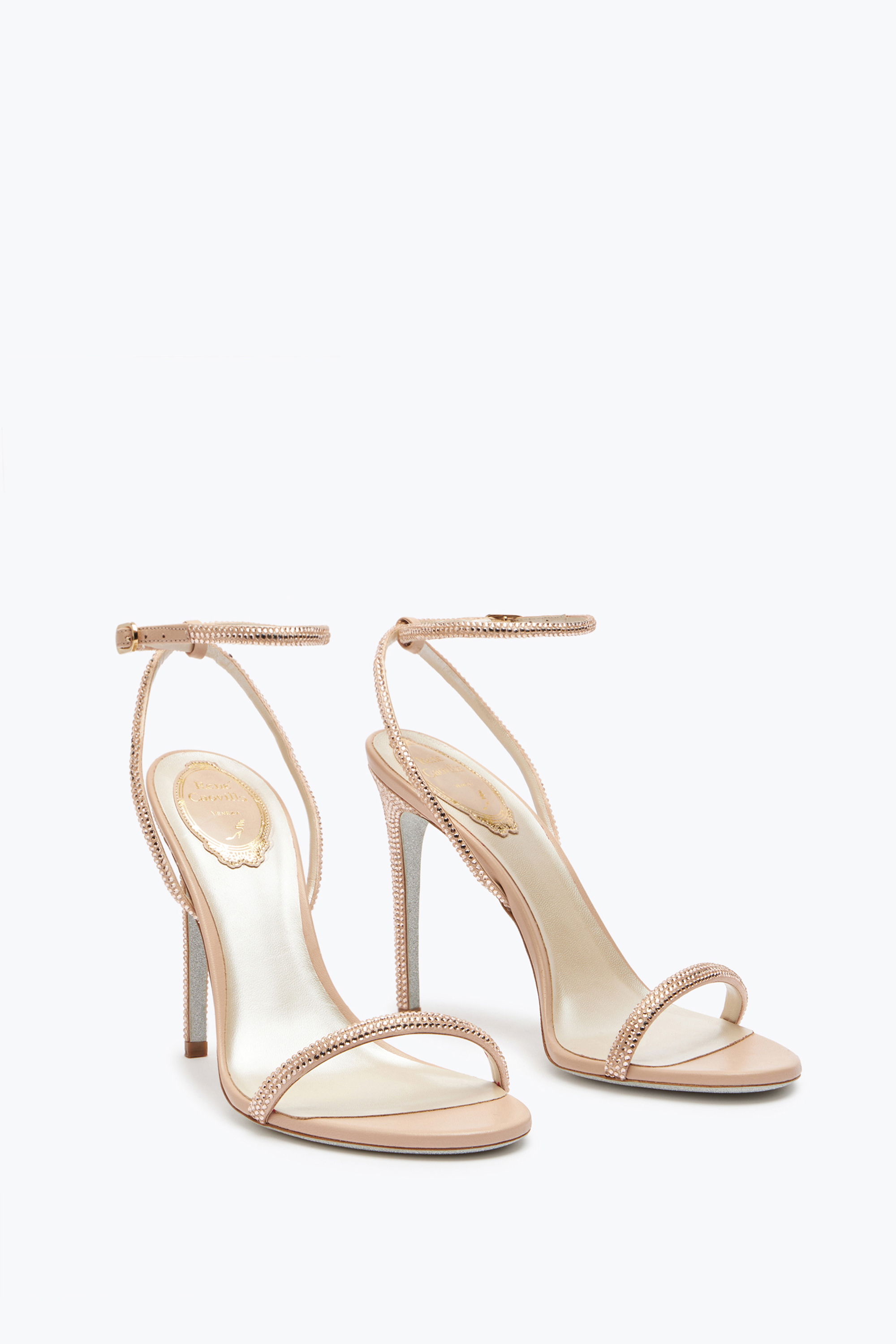 René Caovilla Ellabrita Nude Sandal 105