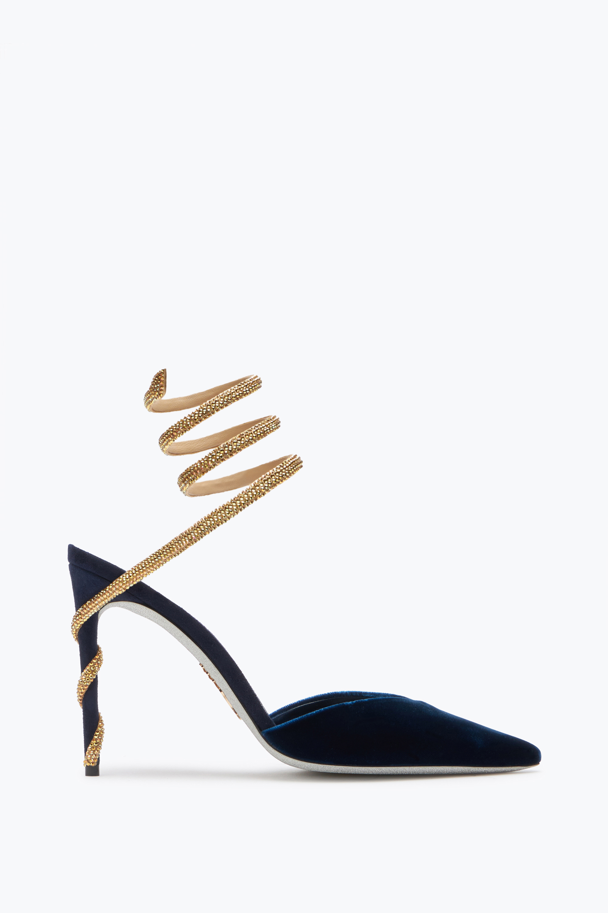 René Caovilla Margot Deep Blue Slingback Pump 105