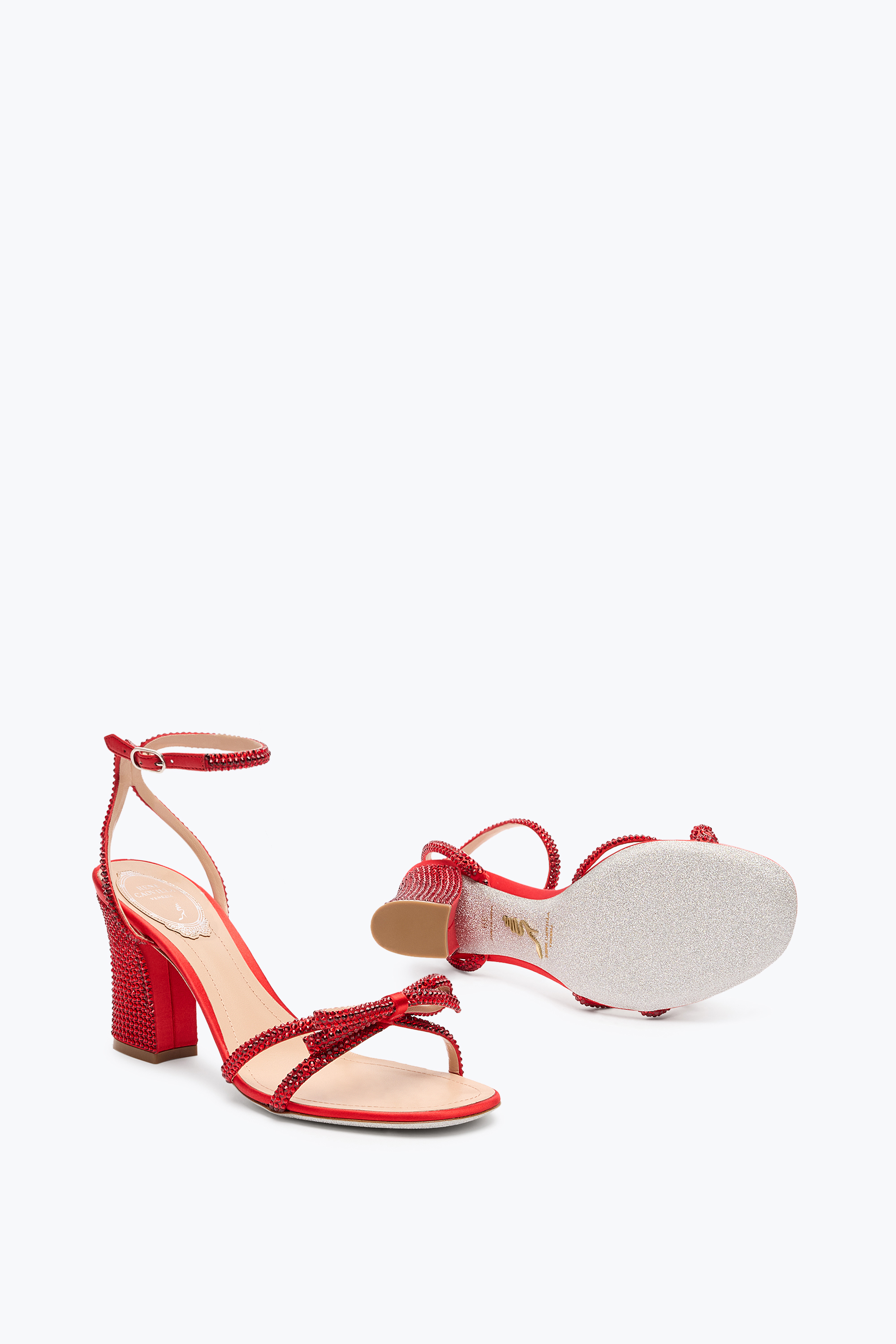 René Caovilla Nicole Red Sandal 80