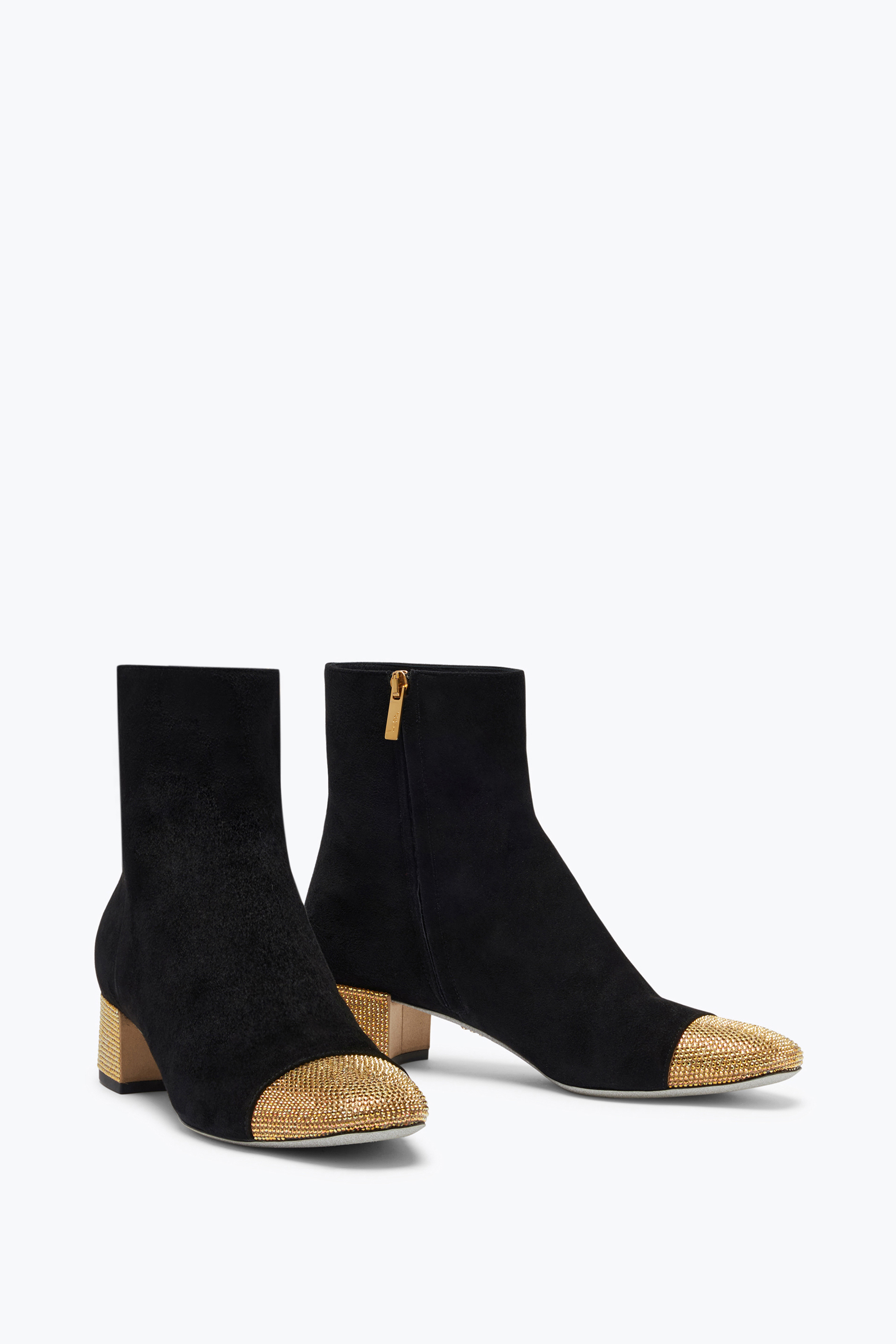 René Caovilla 40mm Rhinestone-embellished Suede Boots