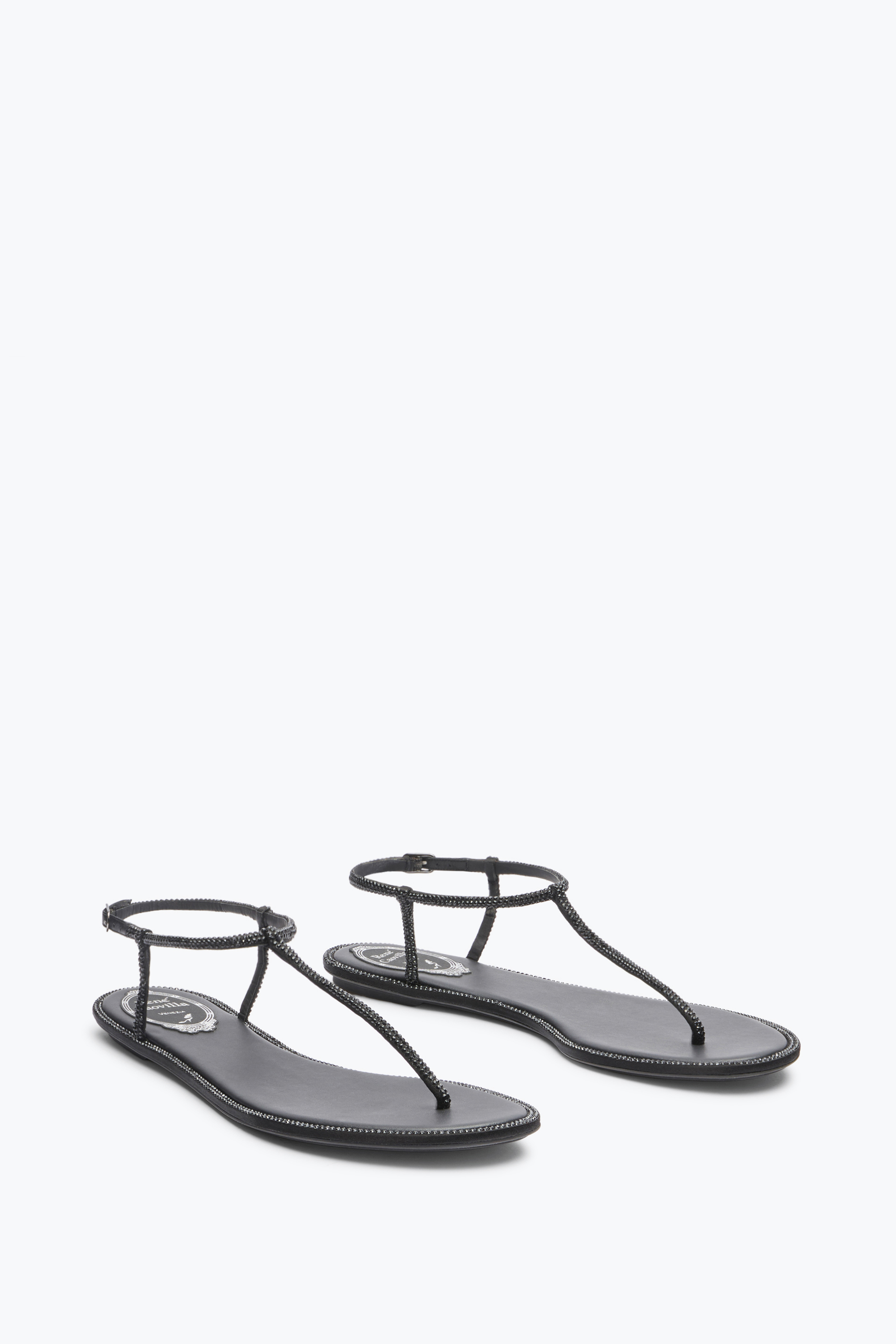 René Caovilla Rene Caovilla Diana Crystal Flat Sandals