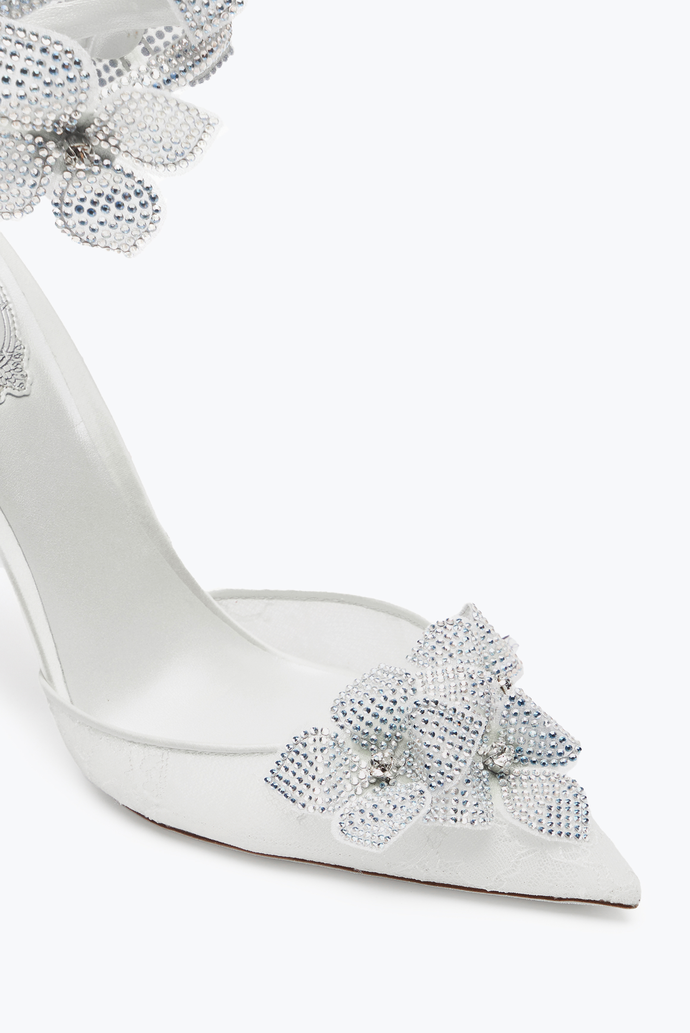 René Caovilla Floriane White Pump 105
