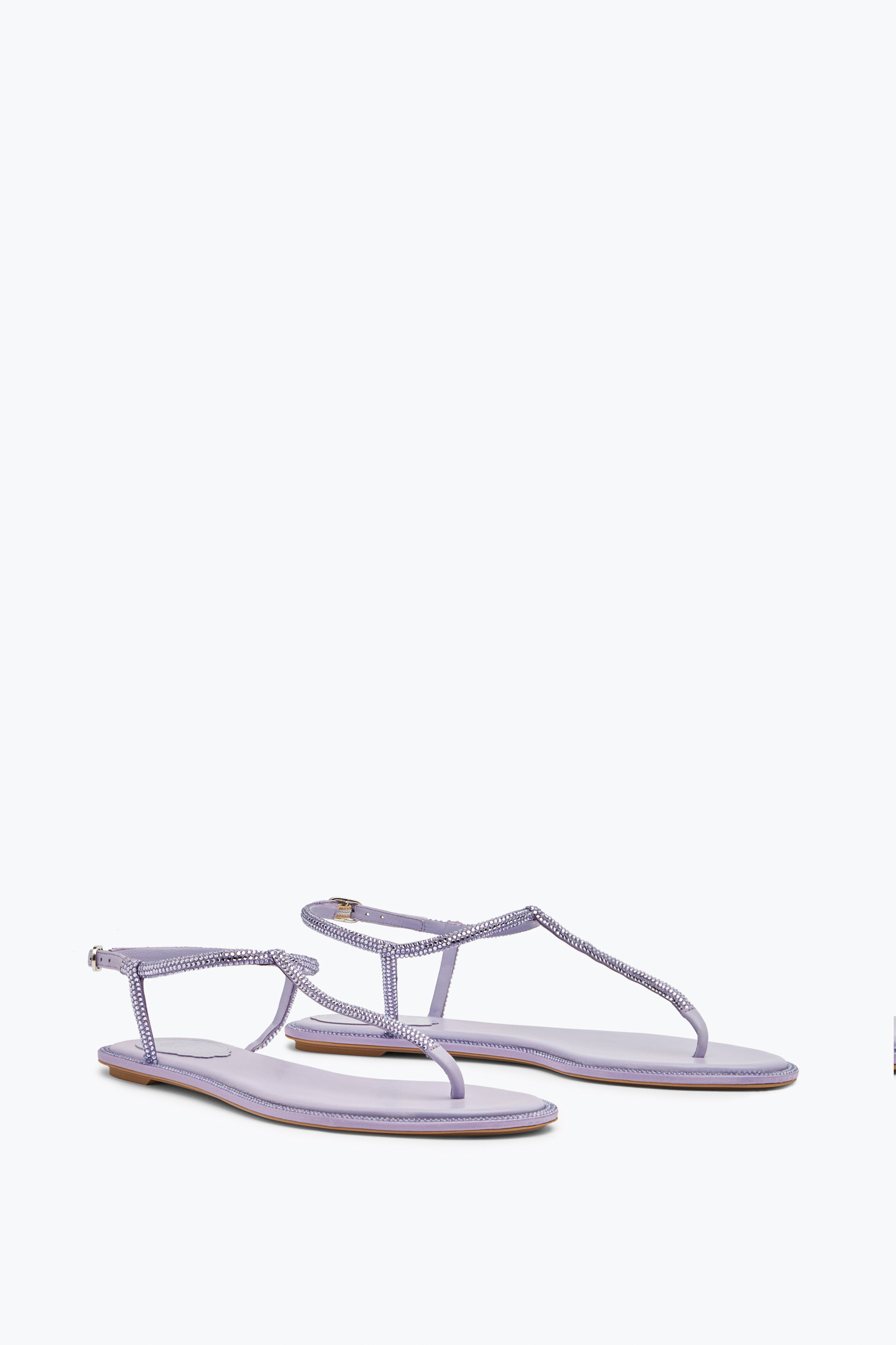 René Caovilla Diana Crystal Lavender Sandal 10