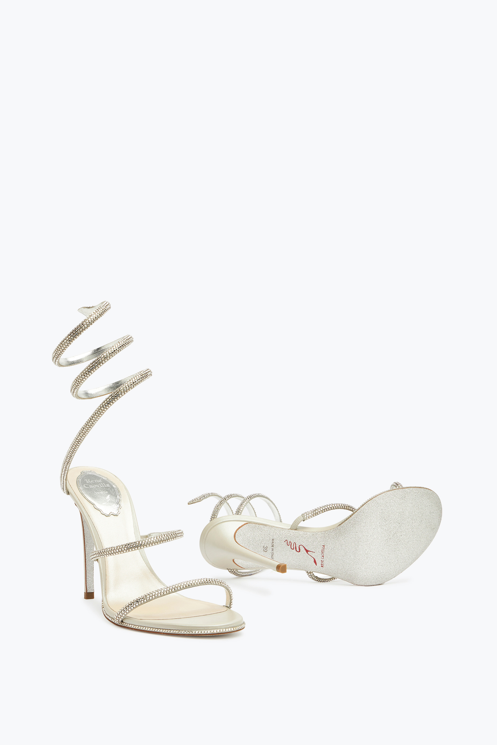 René Caovilla Cleo High-heeled Grey Sandals