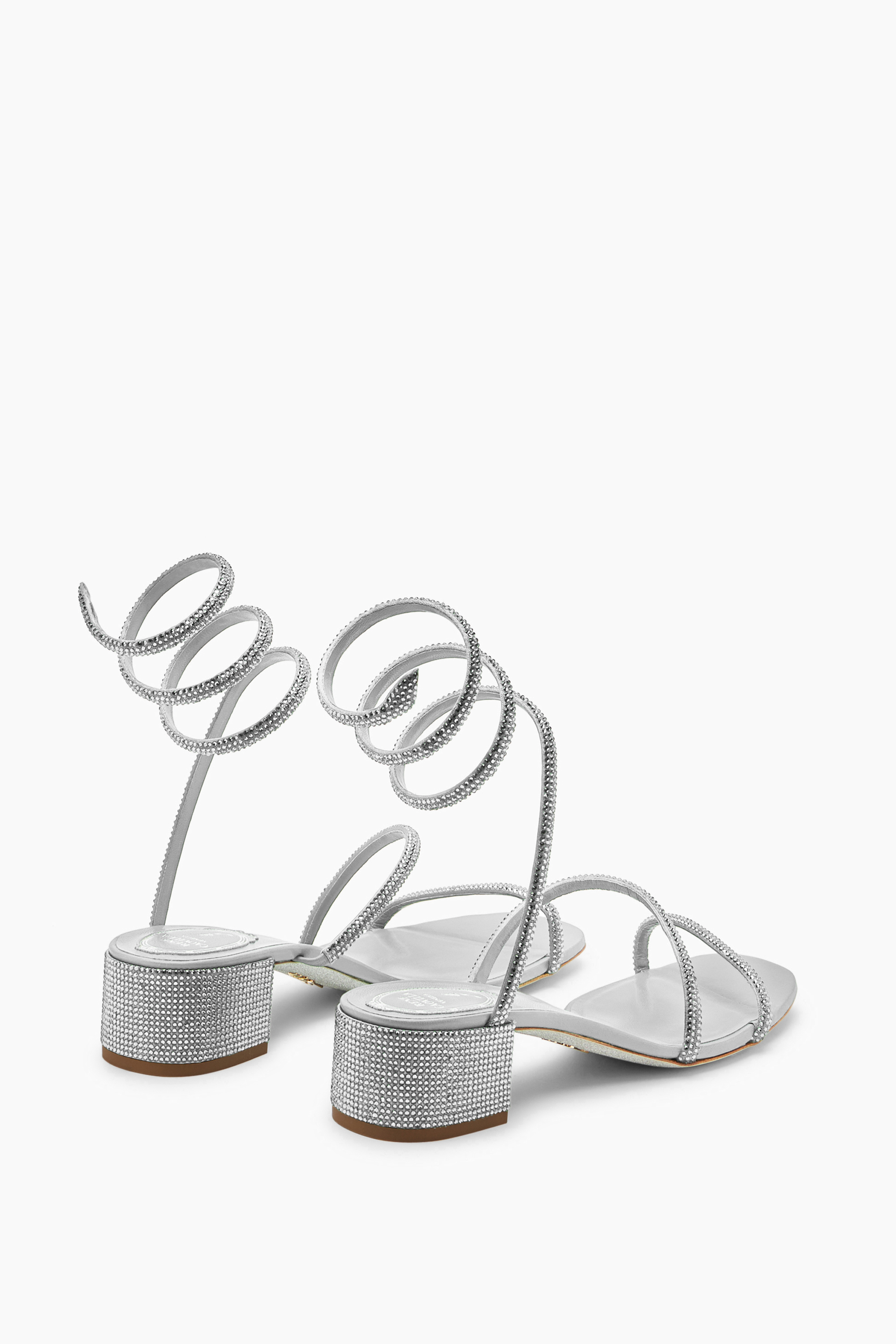 René Caovilla Cleo  Crystal Gray Sandal 35