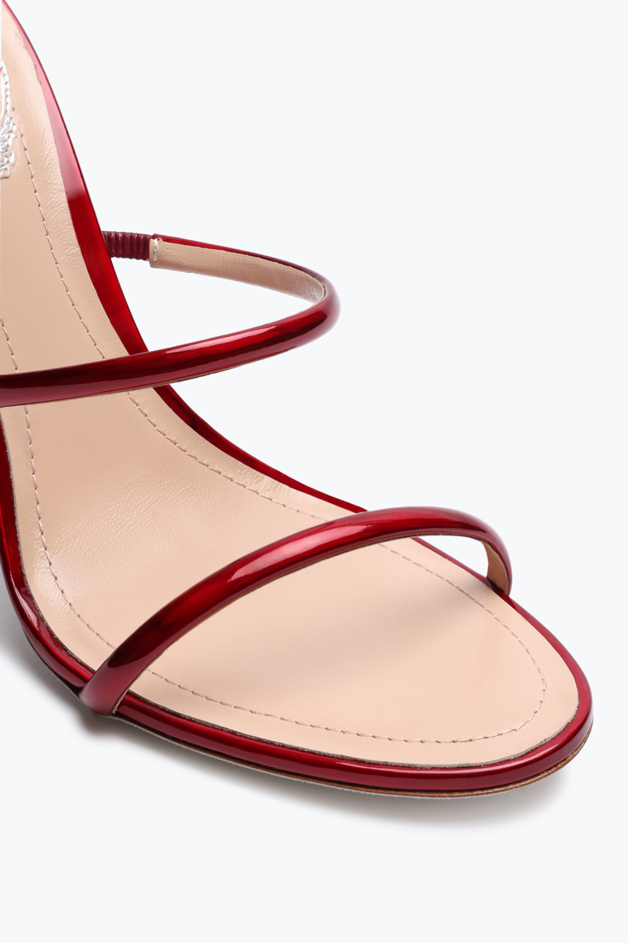 René Caovilla 105mm Metallic Leather Sandals