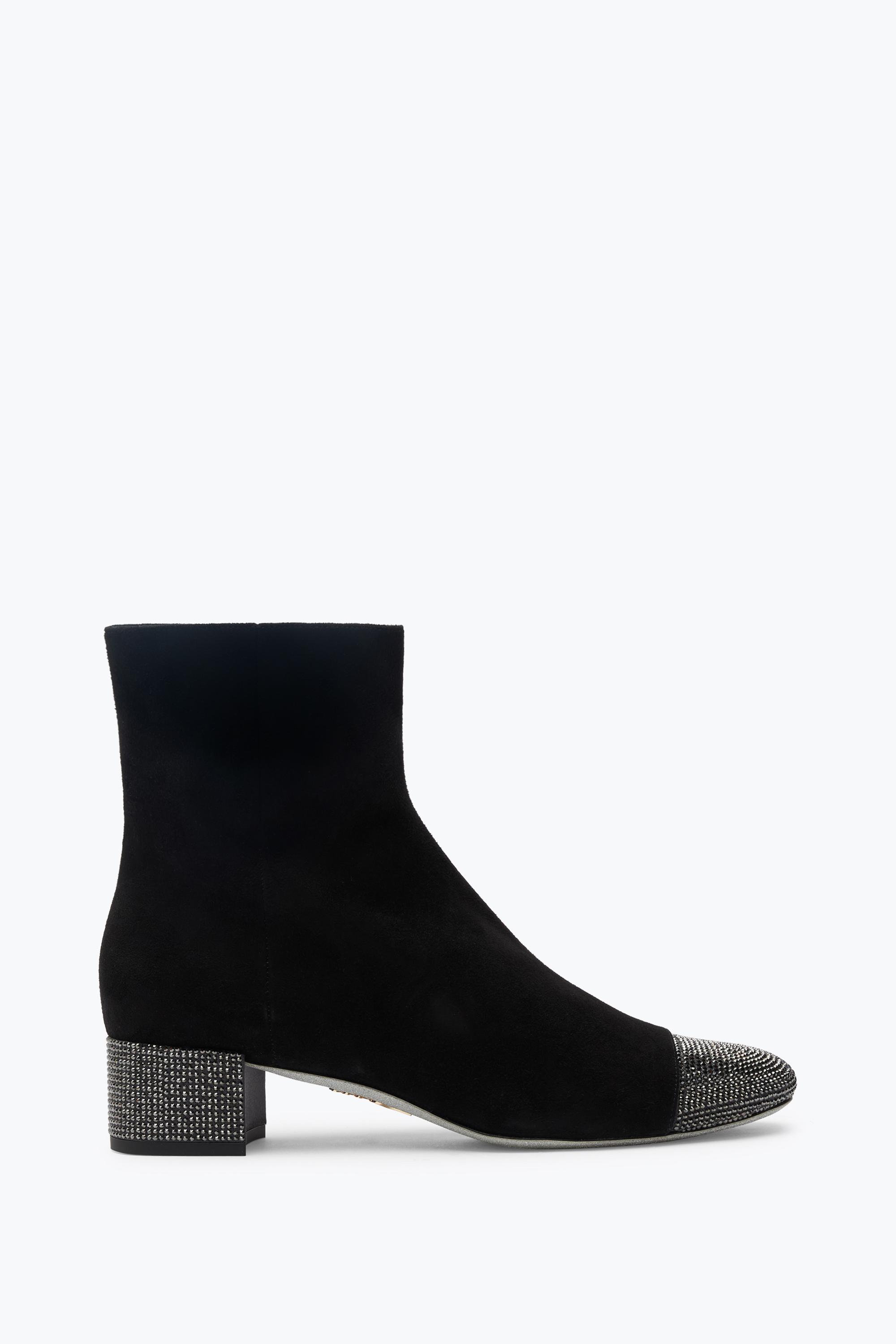 René Caovilla Bonnie Black Suede Bootie 40